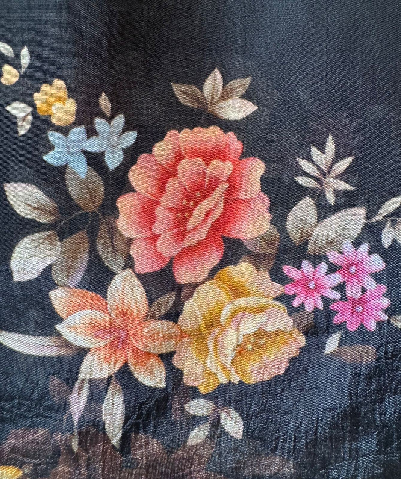 Heavy gold zari & dabka floral embroidery suit