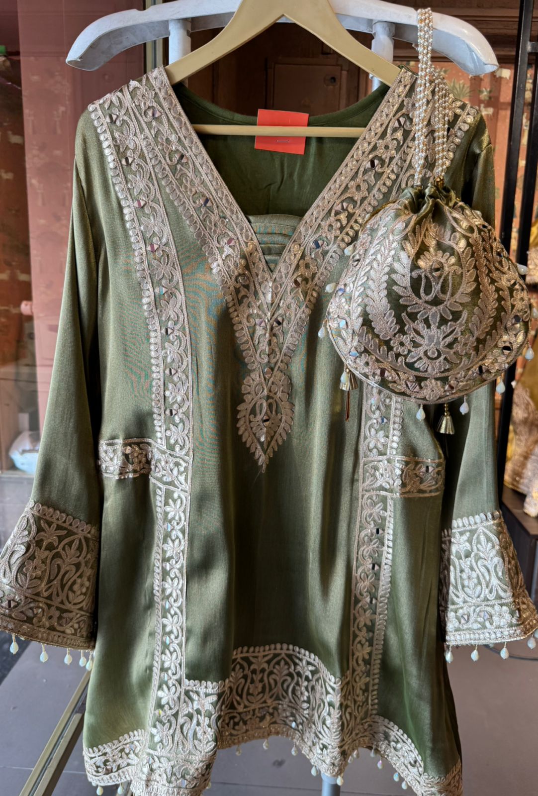 Giraffe tissue Festive Kurta Palazzo set