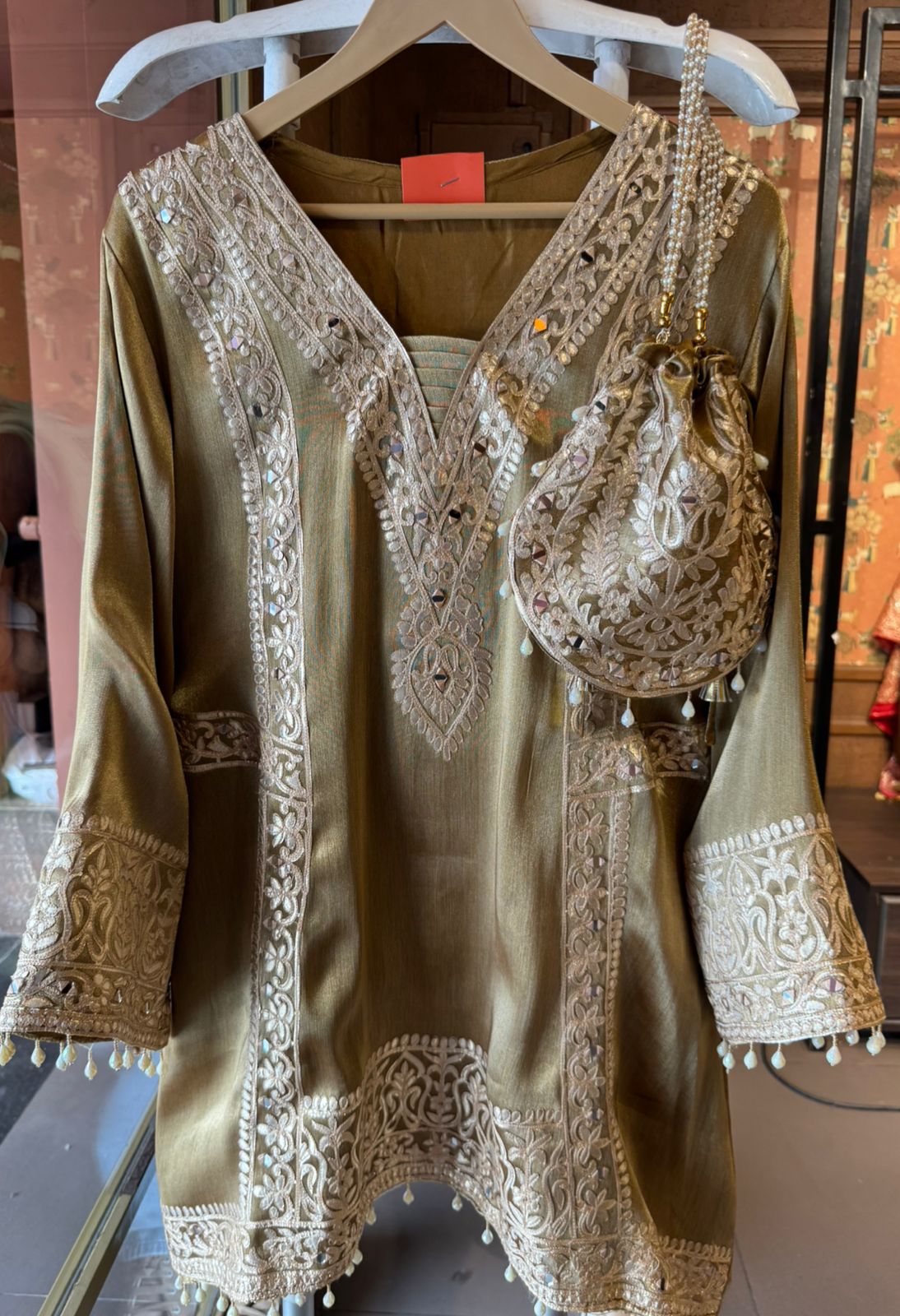 Giraffe tissue Festive Kurta Palazzo set