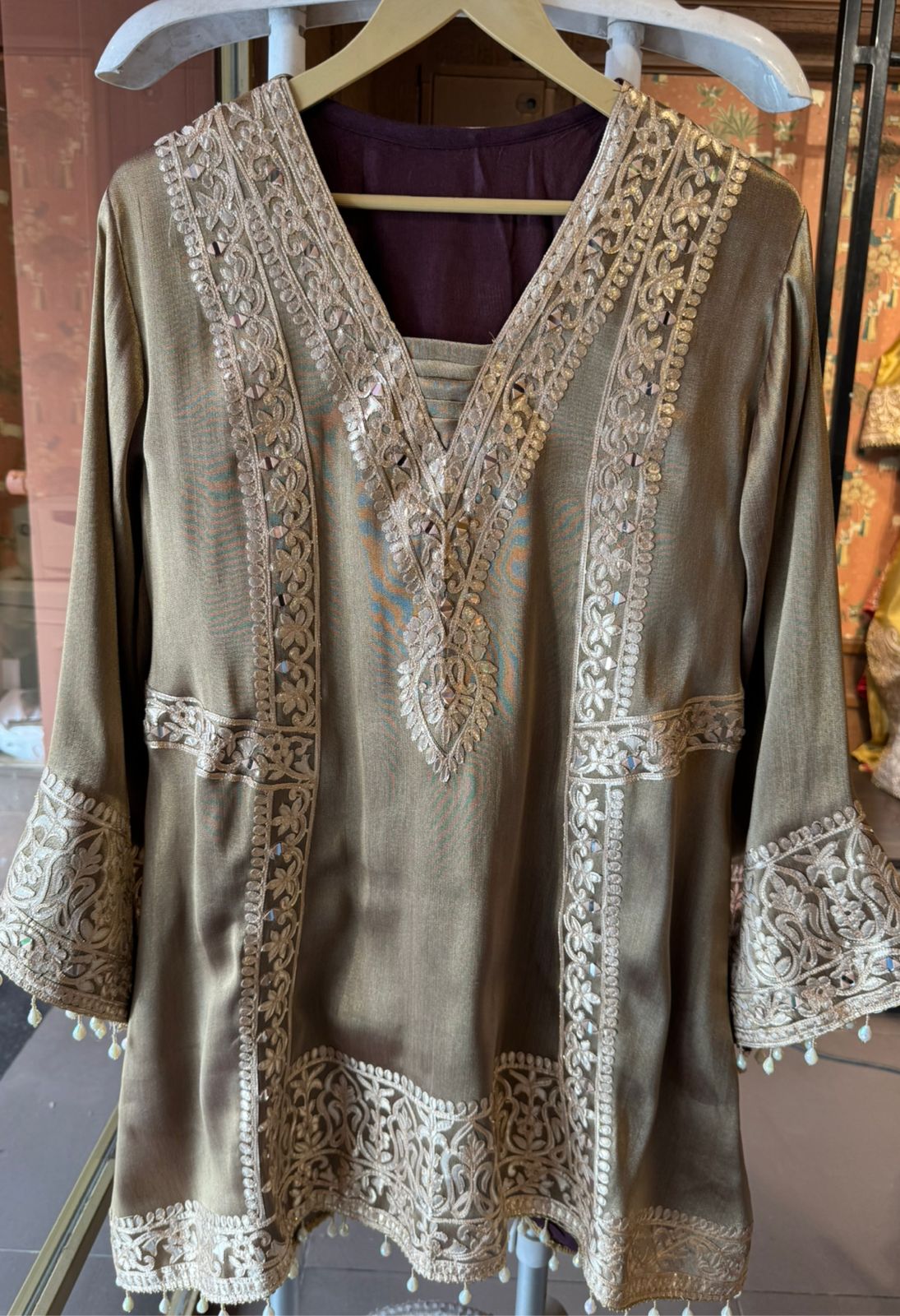 Giraffe tissue Festive Kurta Palazzo set
