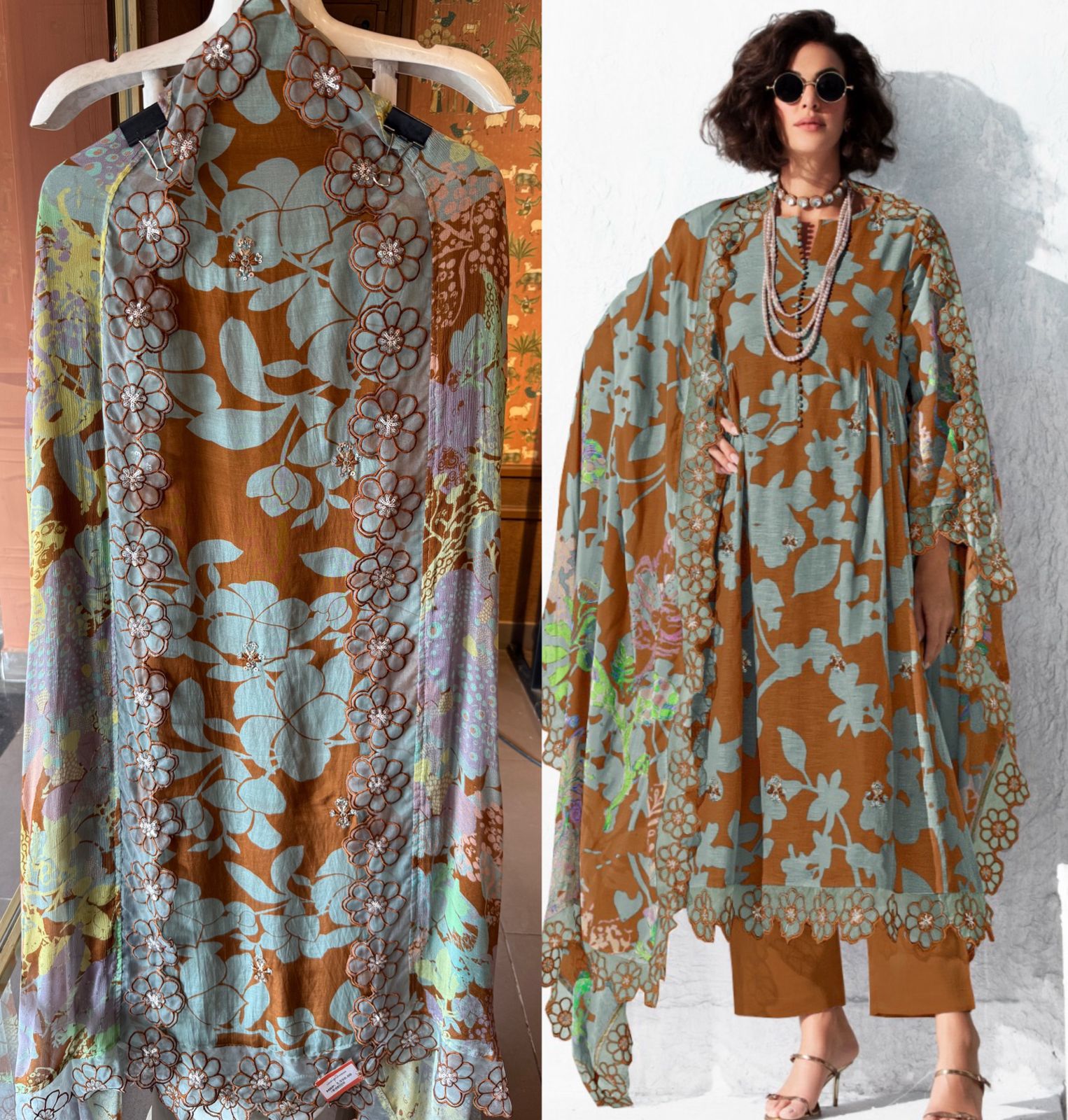 Pure Muslin Unstitched suit