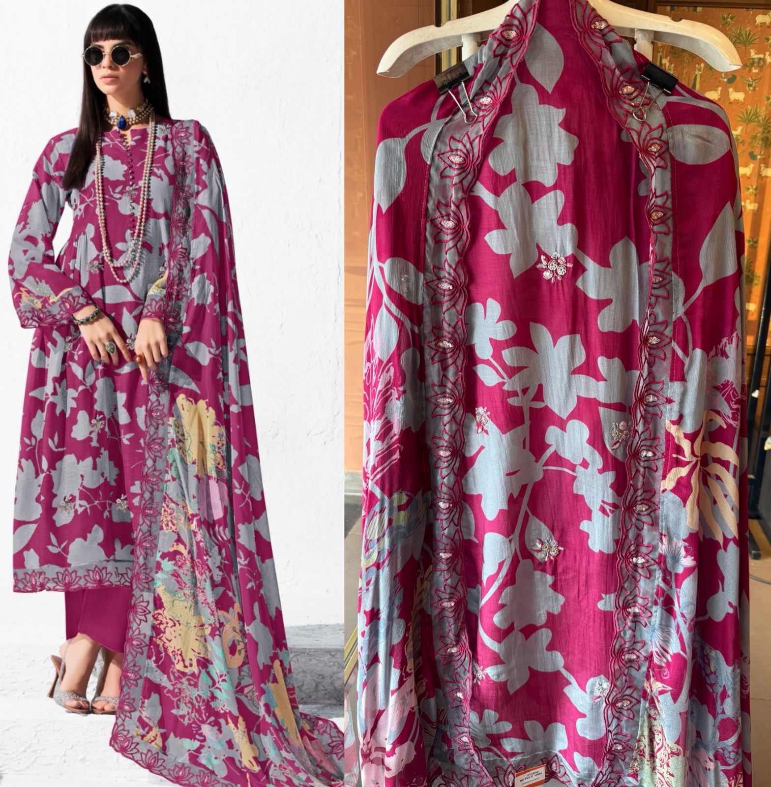 Pure Muslin Unstitched suit