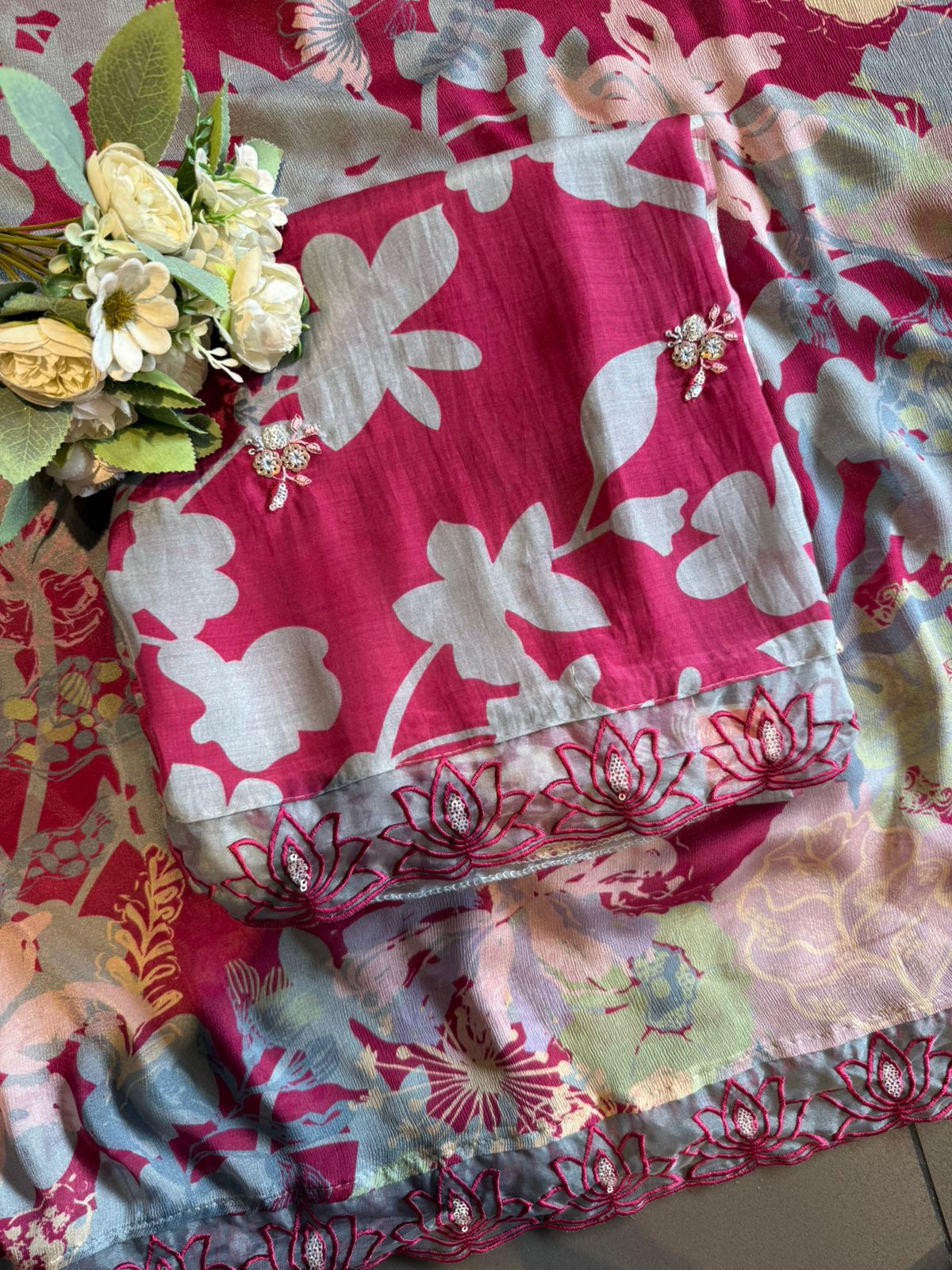 Pure Muslin Unstitched suit