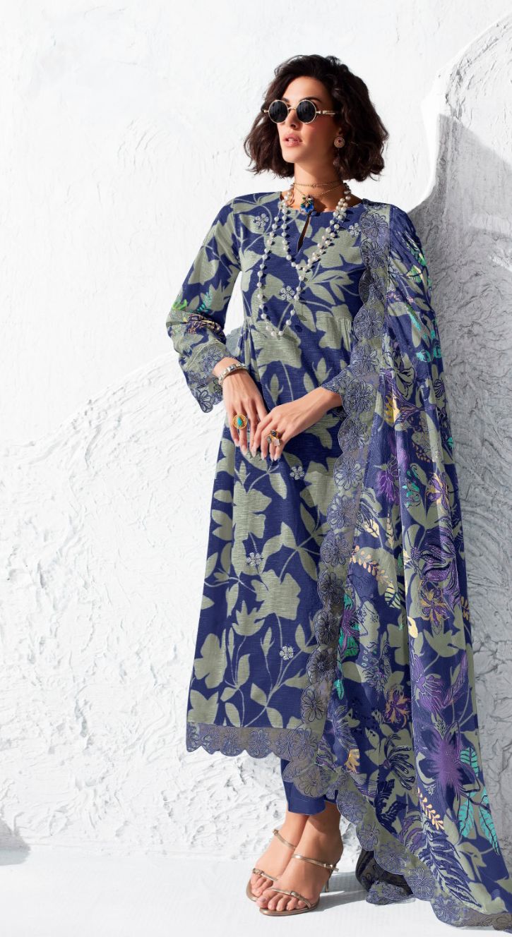 Pure Muslin Unstitched suit