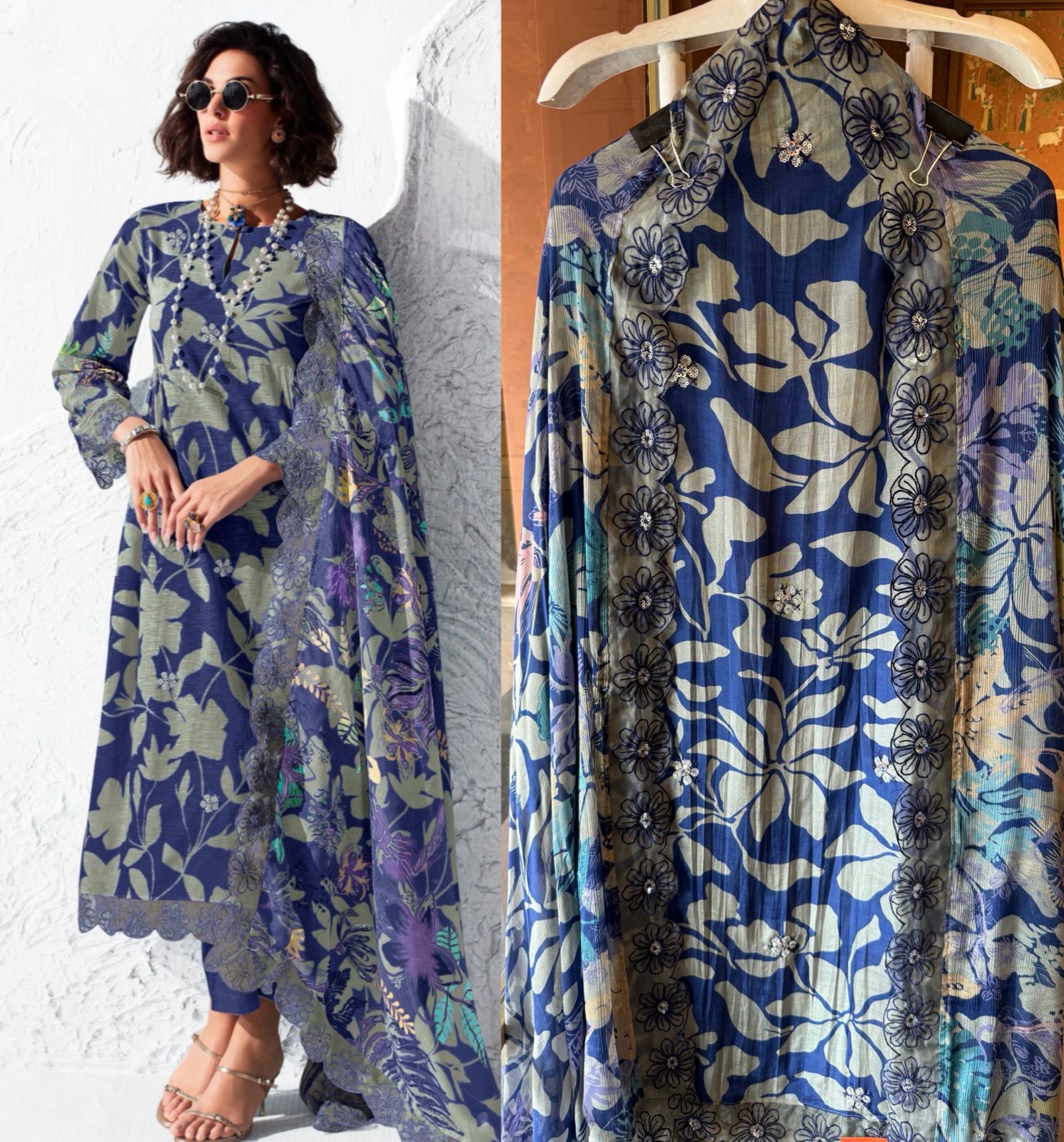 Pure Muslin Unstitched suit