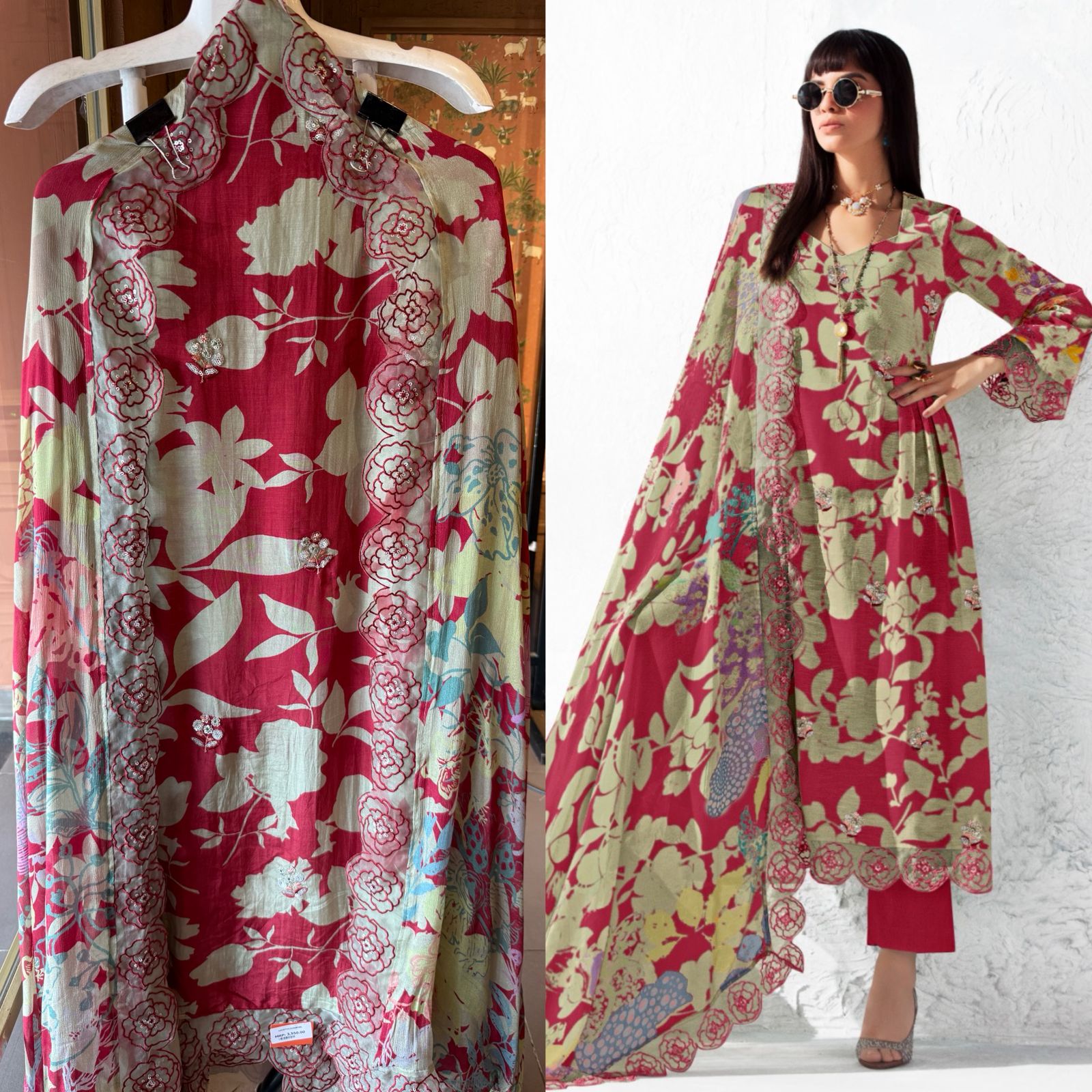 Pure Muslin Unstitched suit