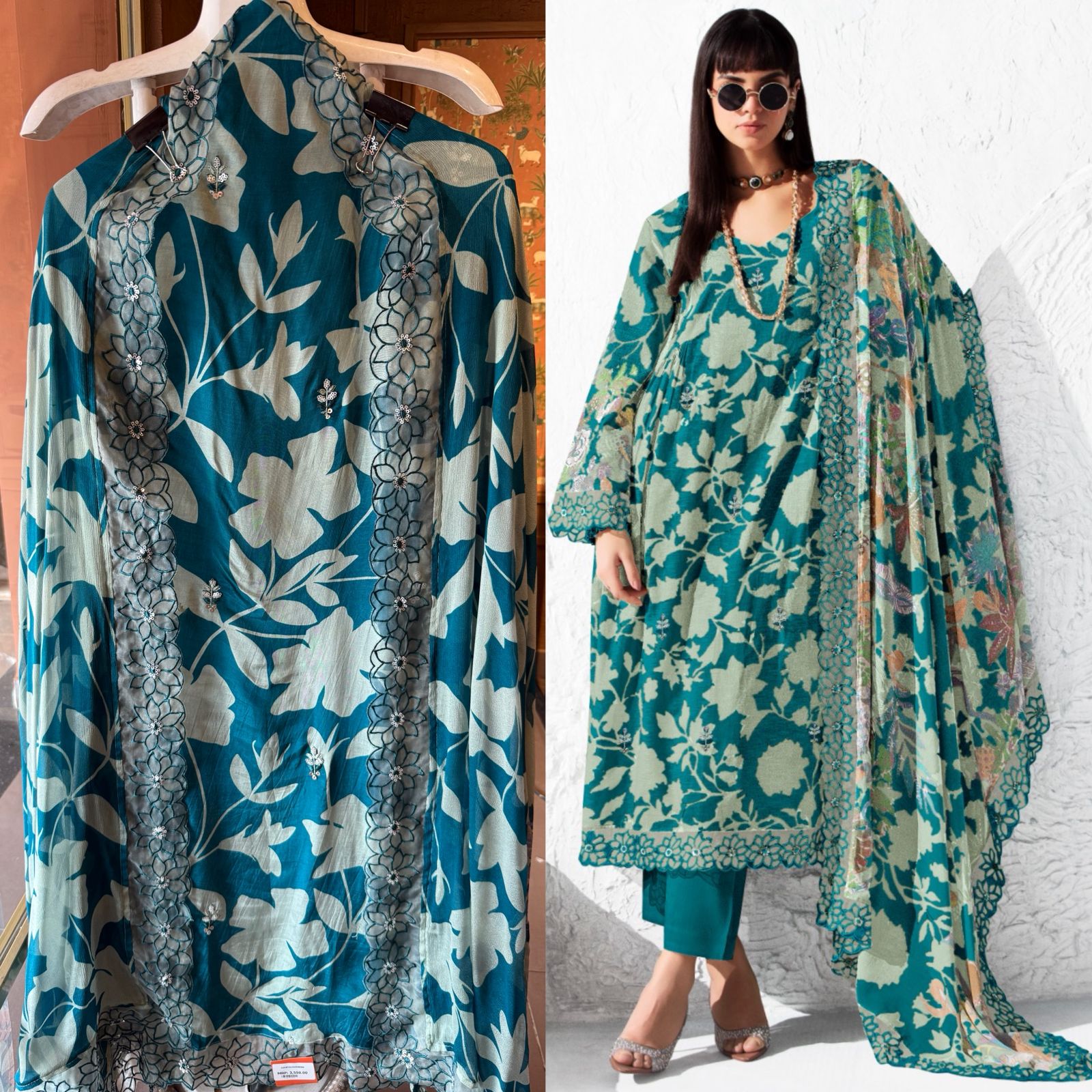 Pure Muslin Unstitched suit