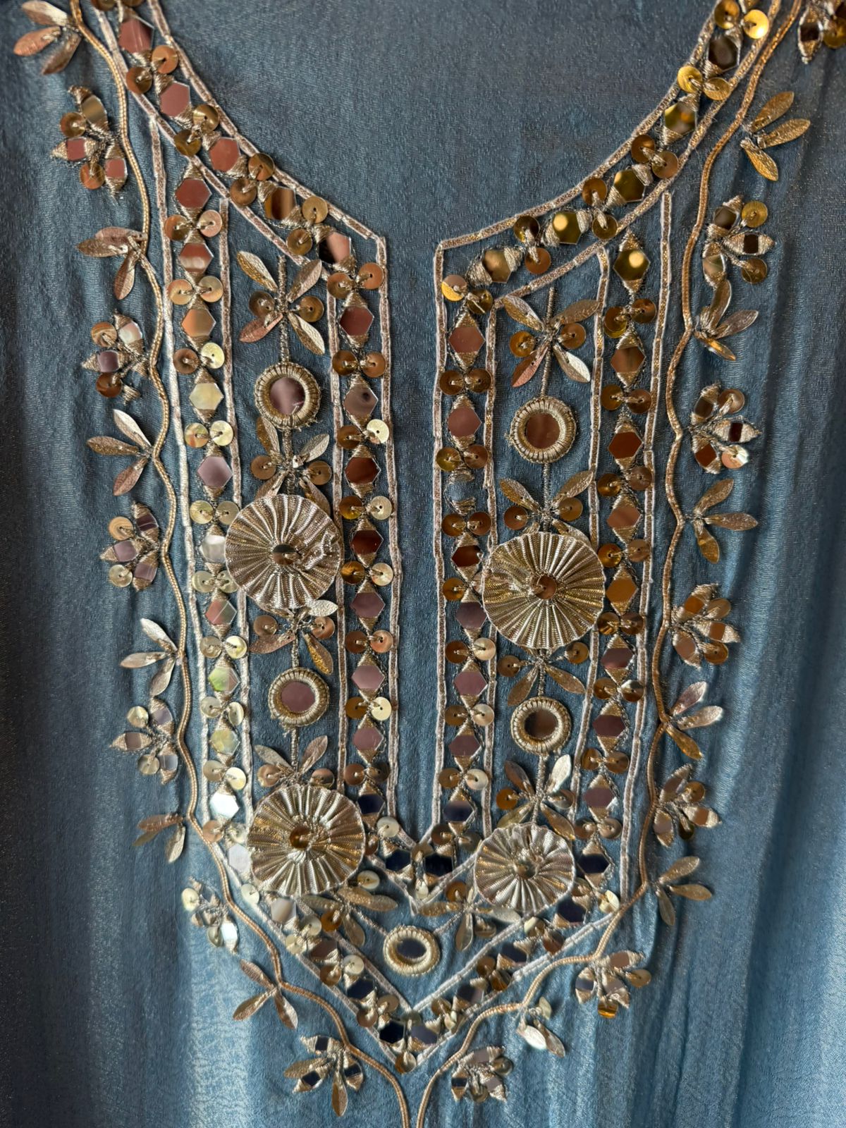 Mirror Sparkle Tissue Partywear Unstitched Suit