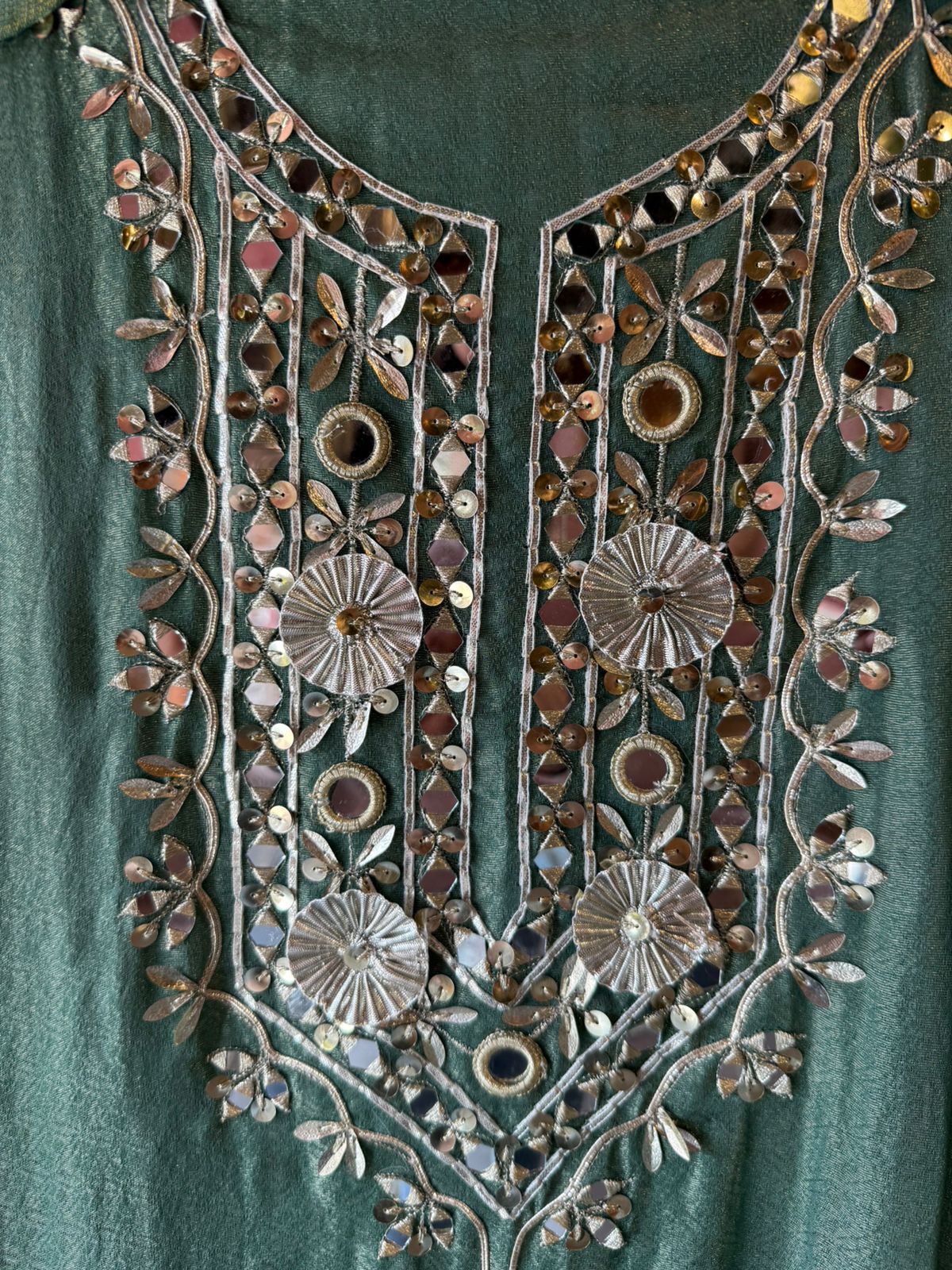 Mirror Sparkle Tissue Partywear Unstitched Suit