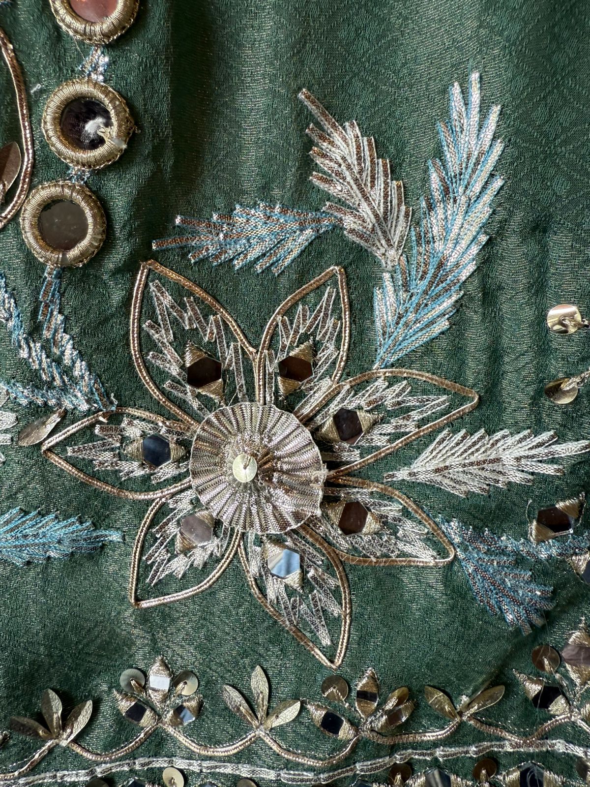 Mirror Sparkle Tissue Partywear Unstitched Suit