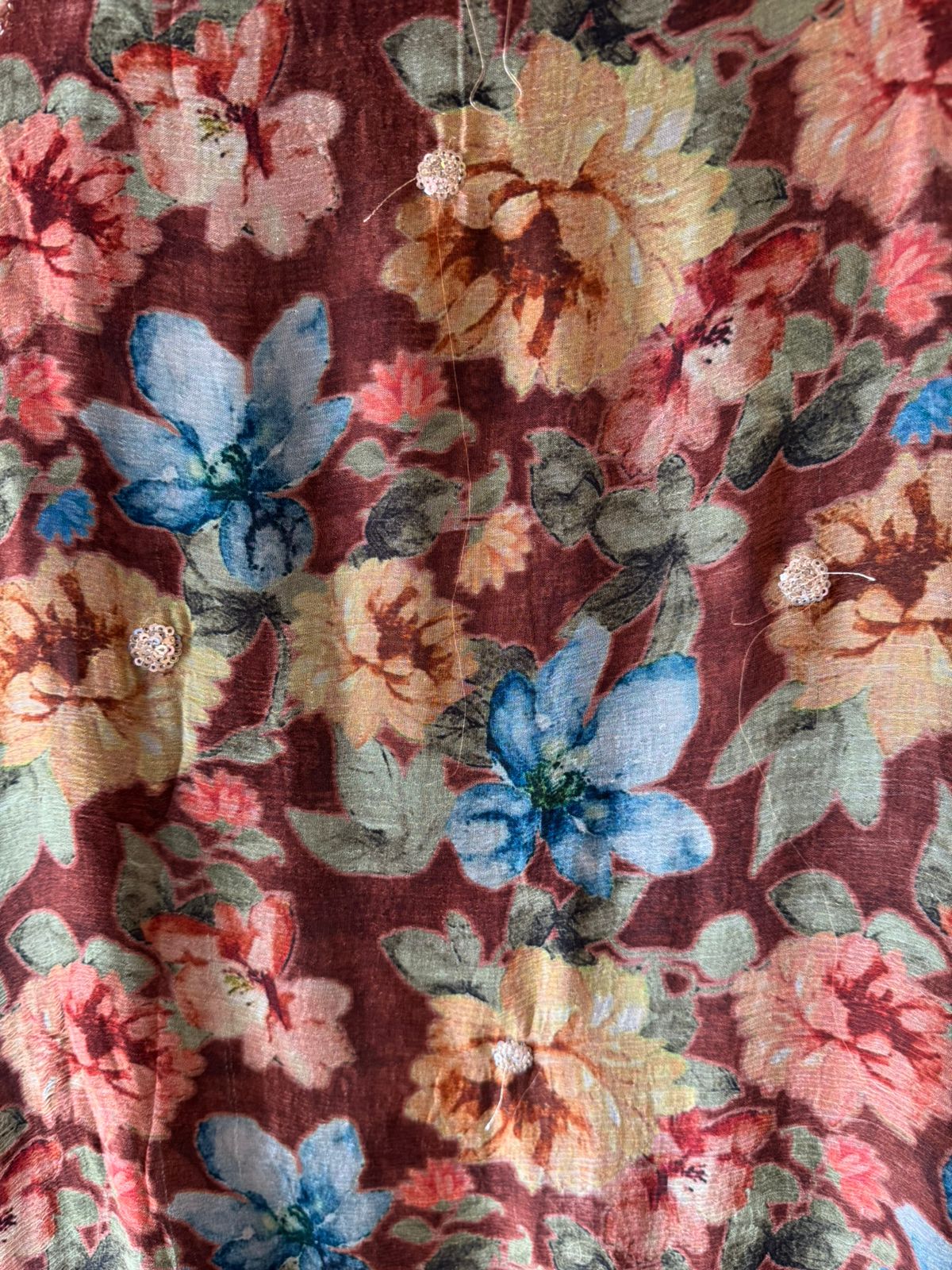 Midnight Floral Black Silk Unstitched Partywear Suit