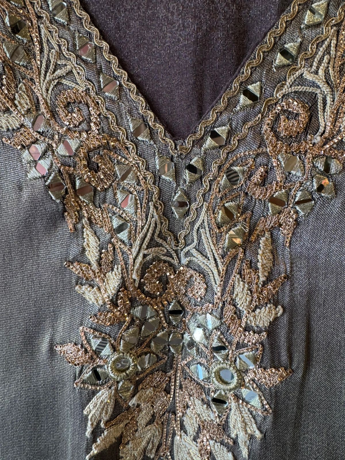 Giraffe tissue kurta with beautiful detailed embroidery with gotta laces