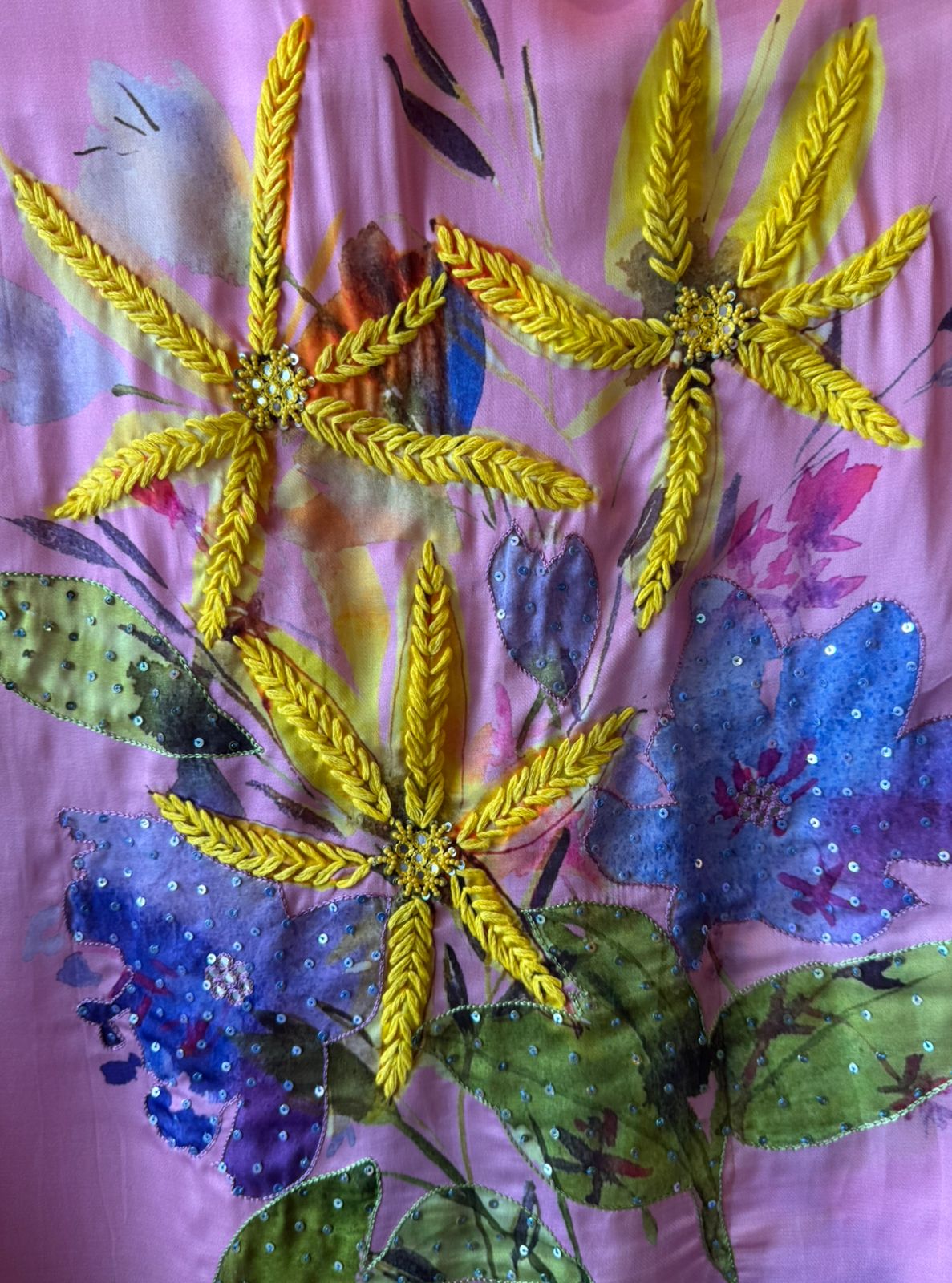 Pure soft organza shirt with very high quality digital