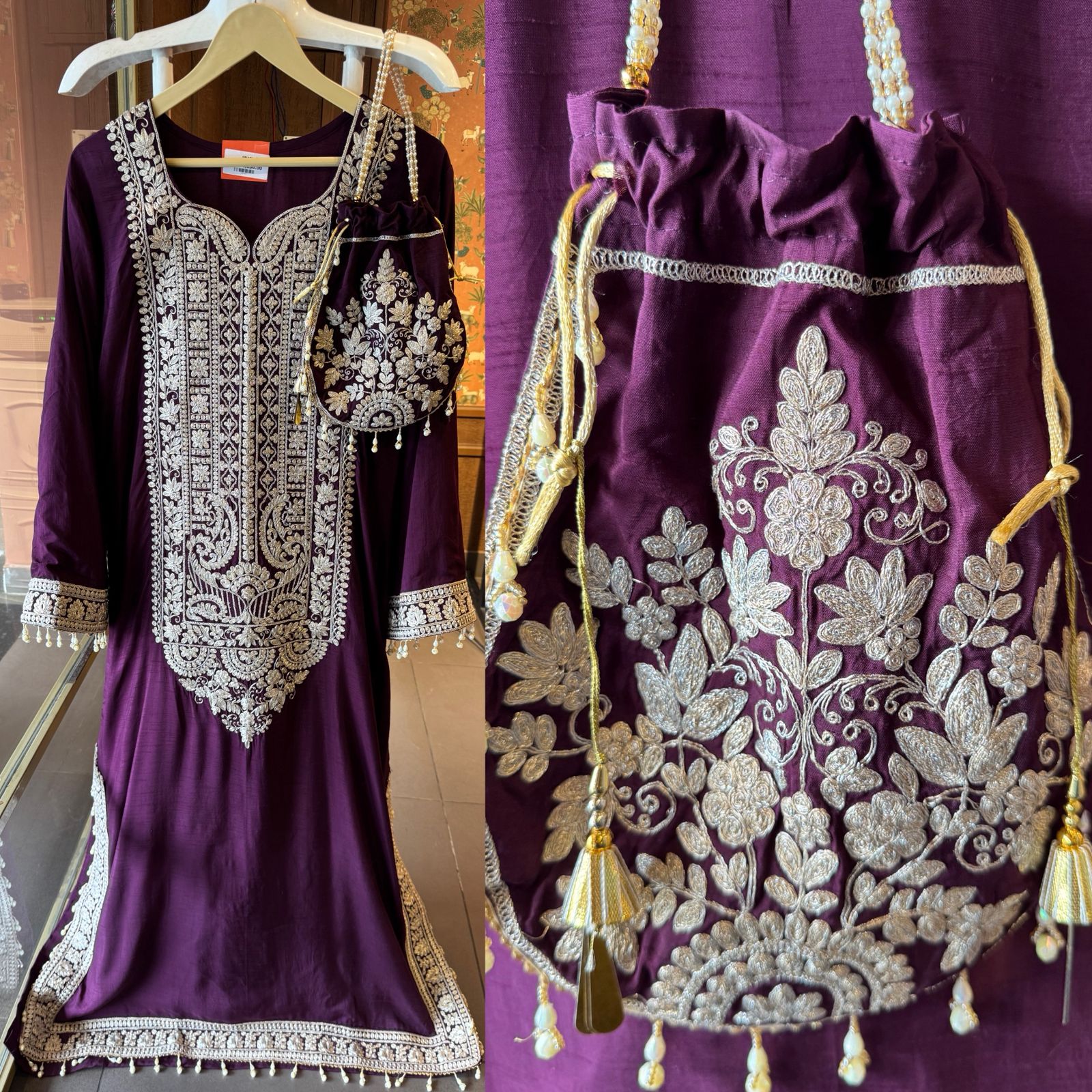 Traditional embroidered kurta