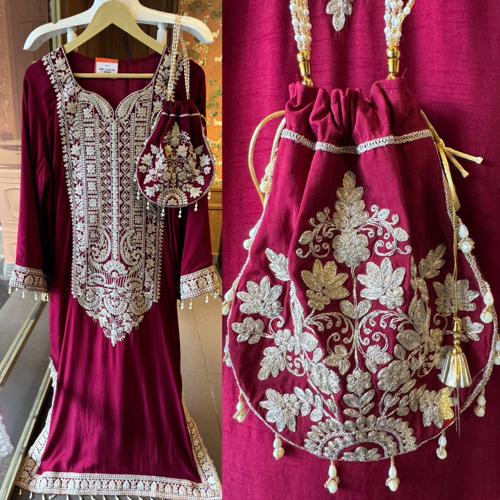 Traditional embroidered kurta