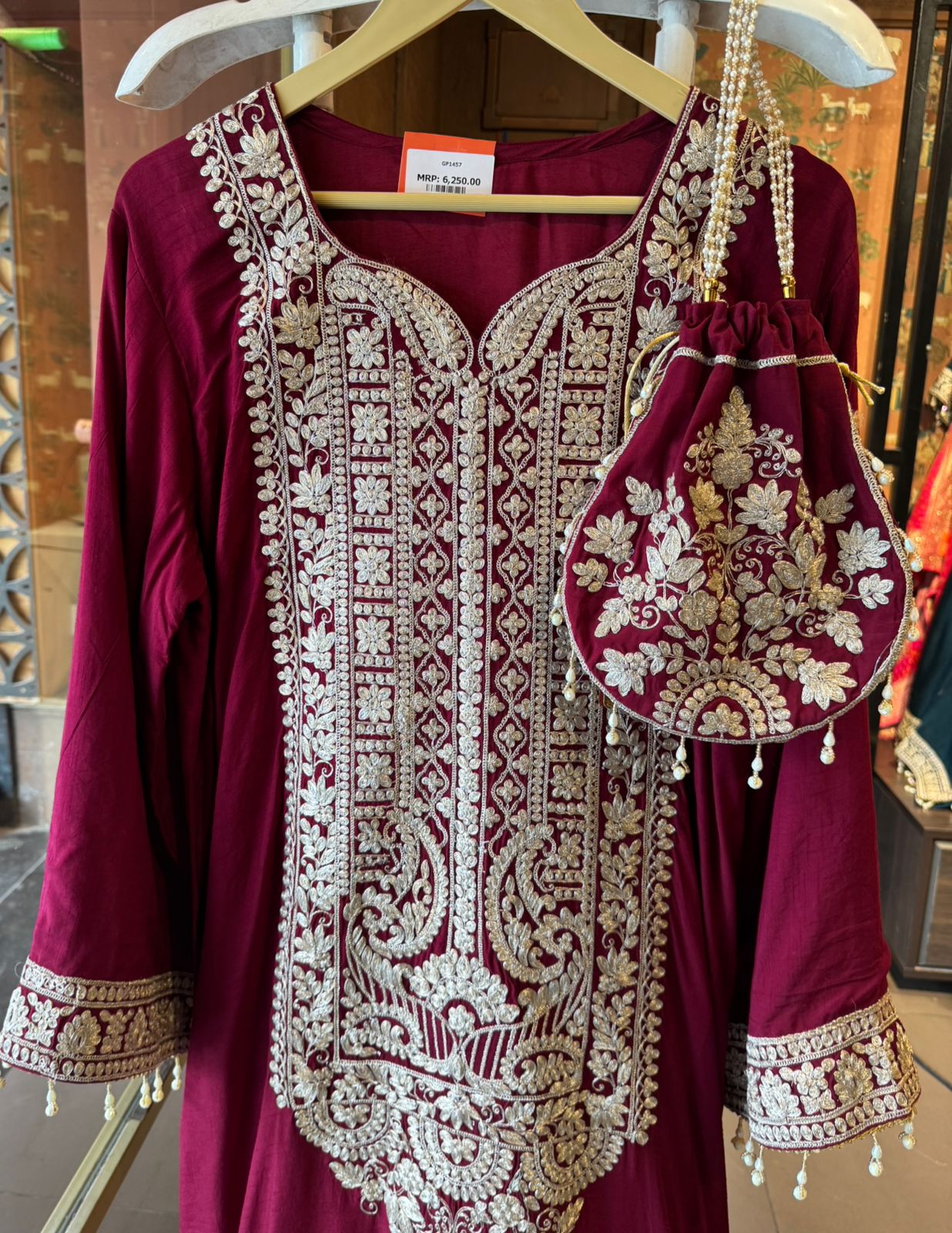 Traditional embroidered kurta