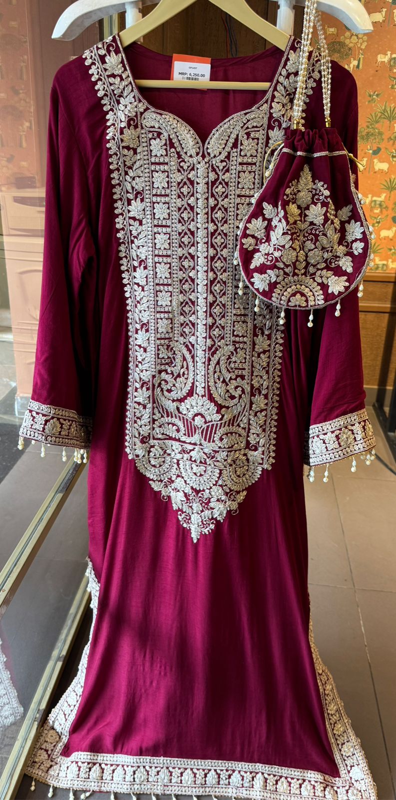 Traditional embroidered kurta