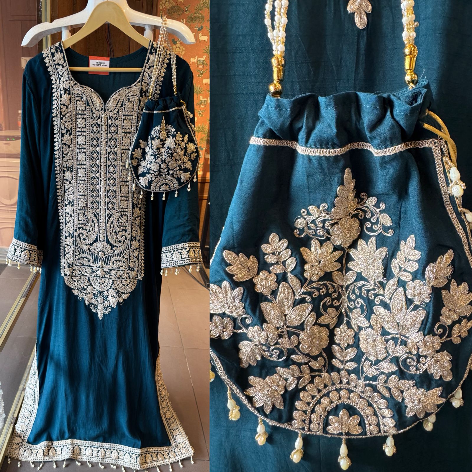 Traditional embroidered kurta