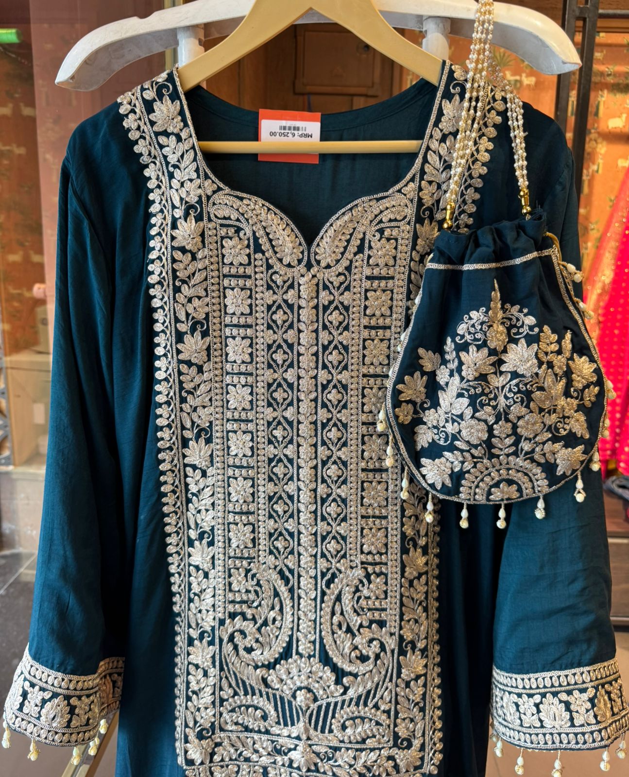 Traditional embroidered kurta