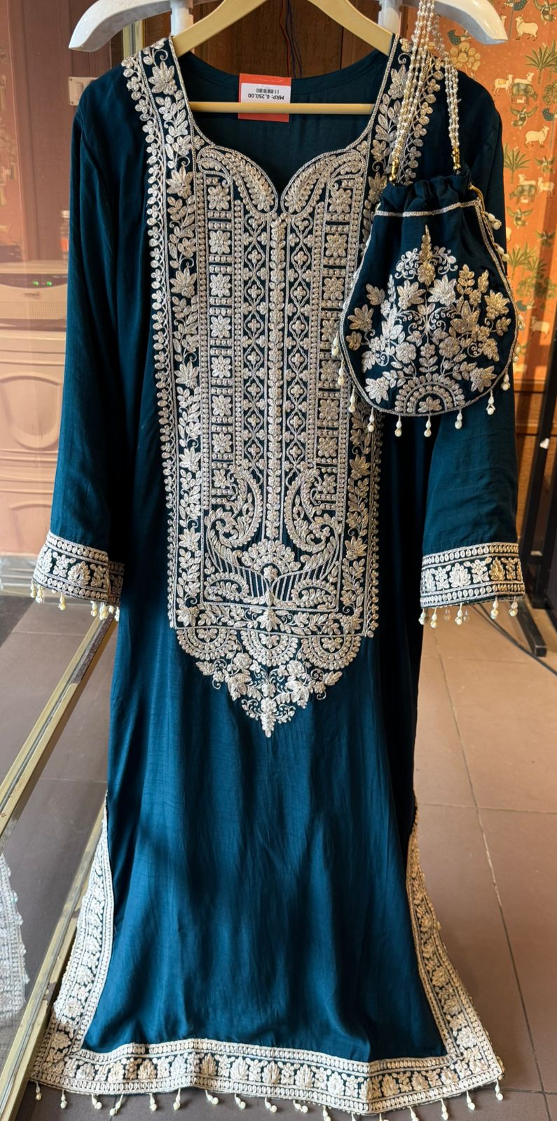 Traditional embroidered kurta