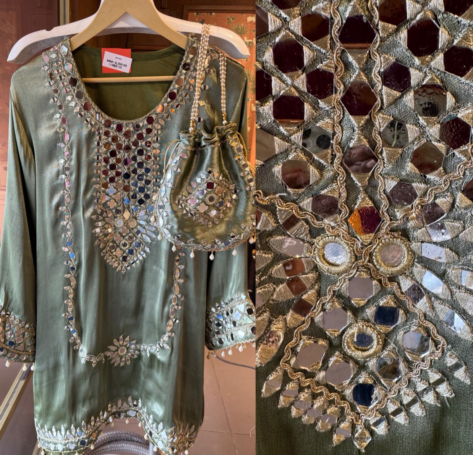 Giraffe tissue kurta