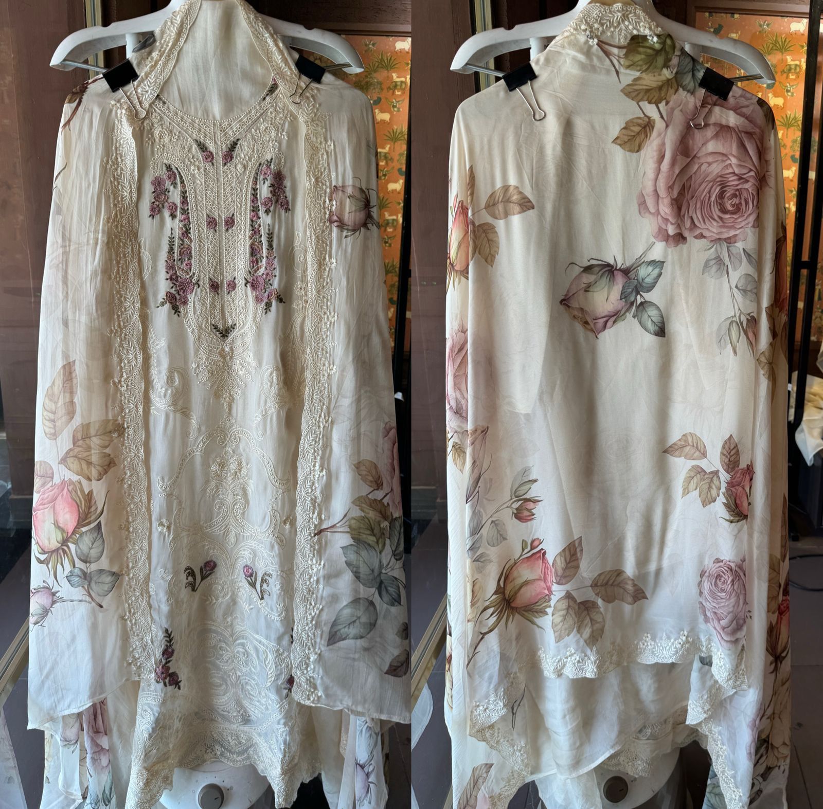 Soft organza Unstitched Shirt