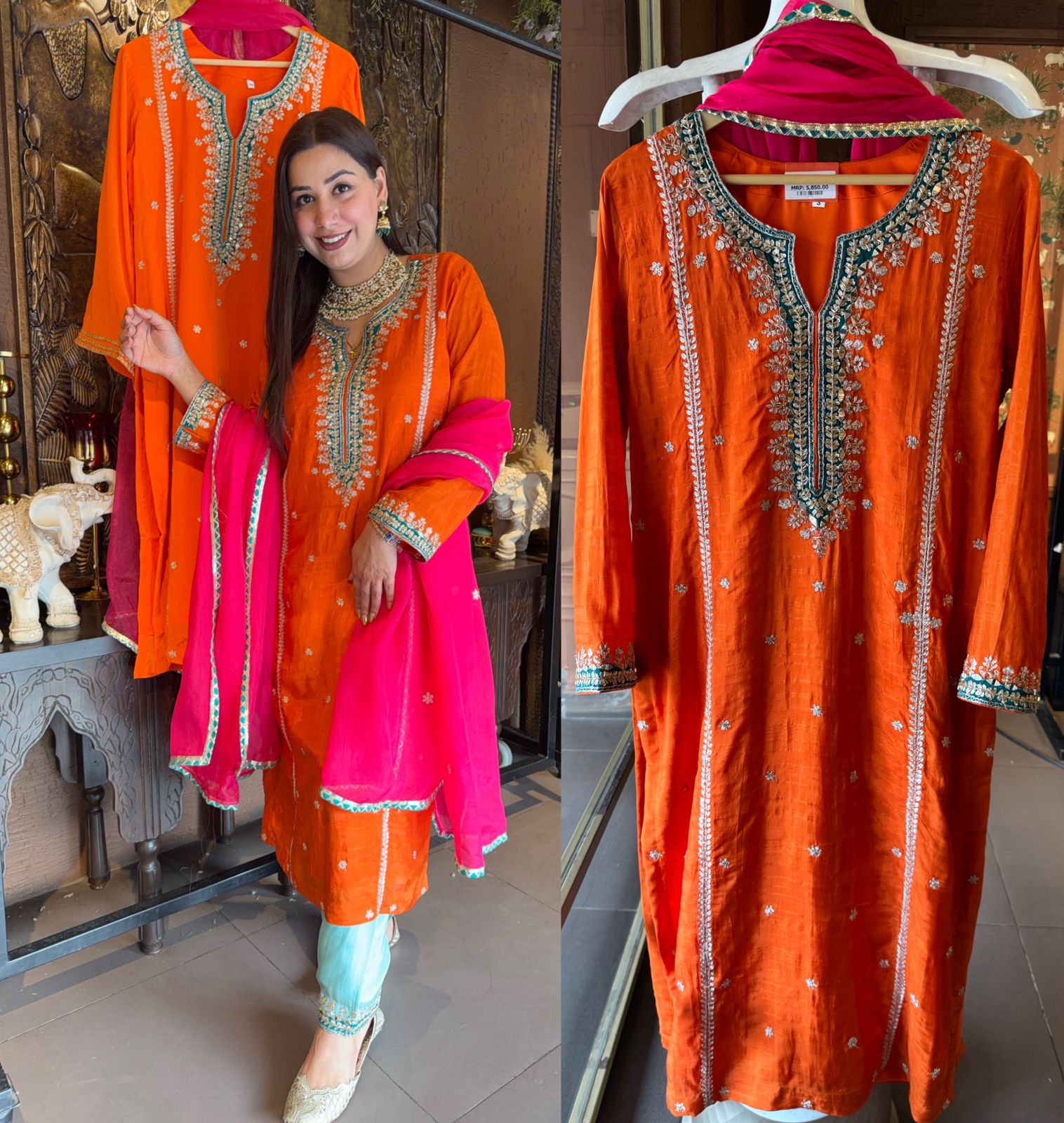 Traditional Kurta set with dupatta