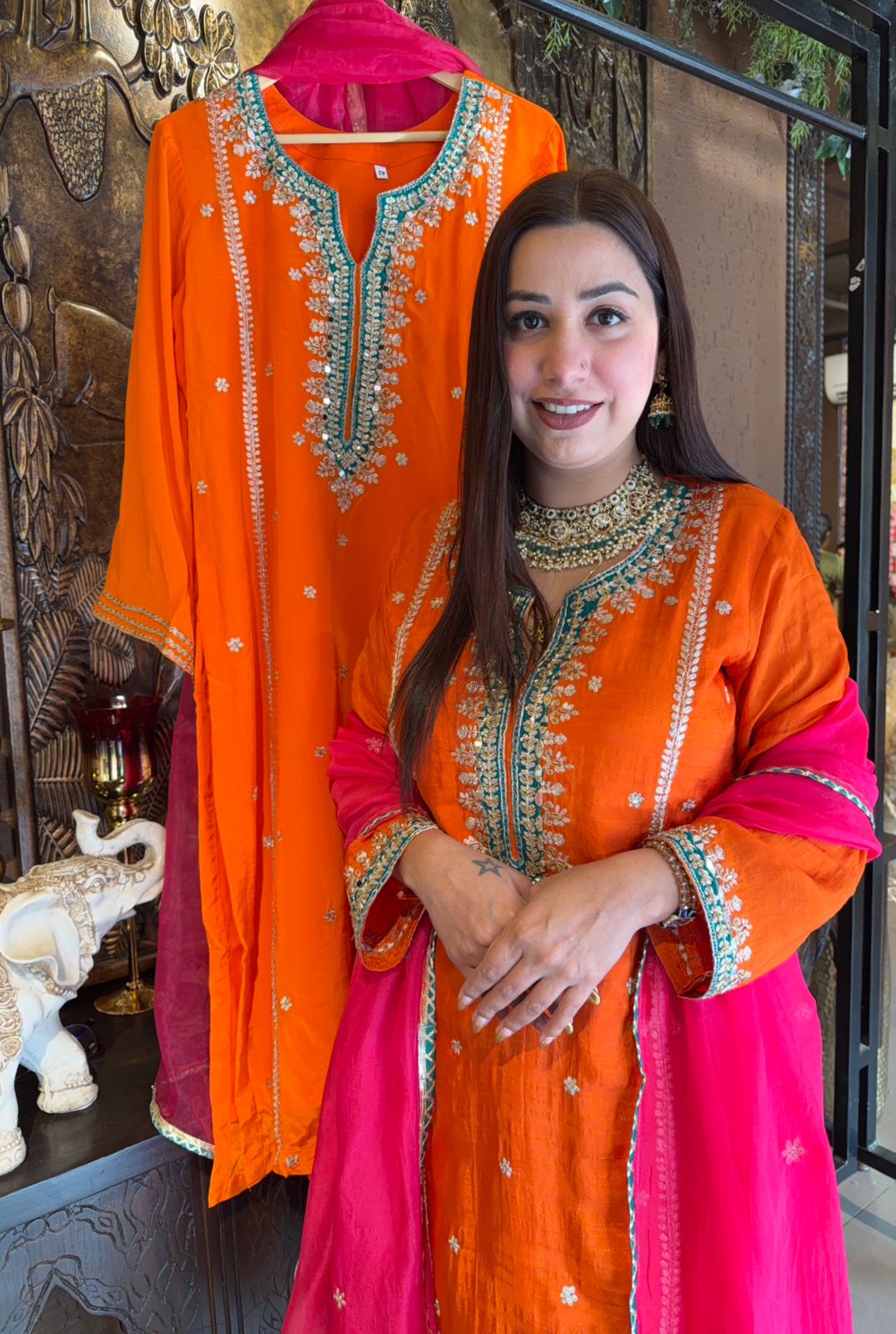 Traditional Kurta set with dupatta
