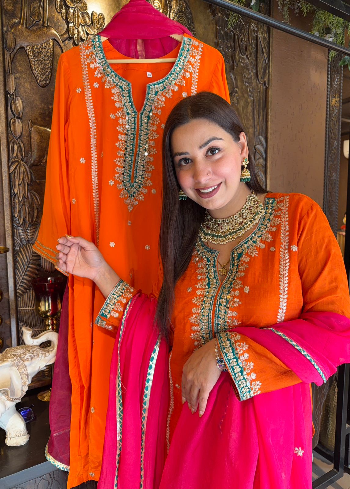 Traditional Kurta set with dupatta
