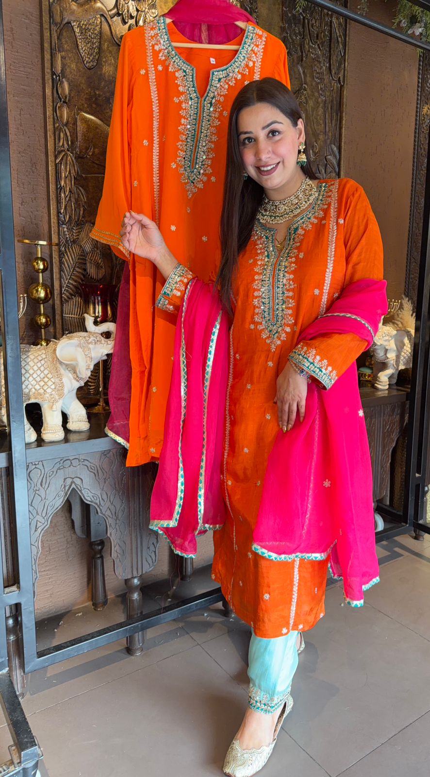 Traditional Kurta set with dupatta