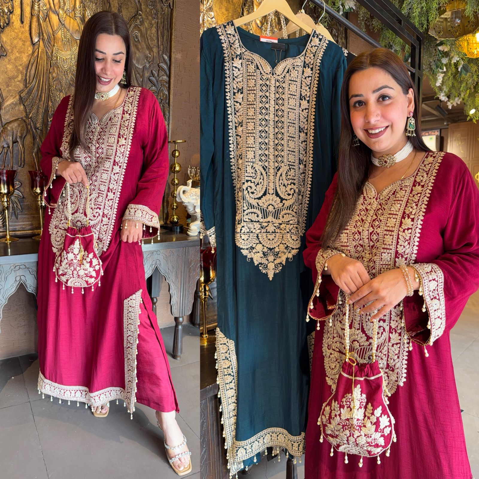 Traditional embroidered kurta