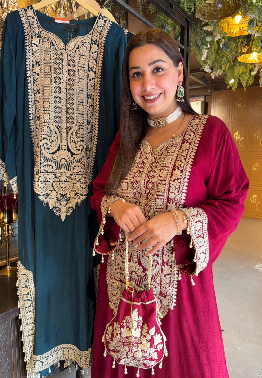 Traditional embroidered kurta