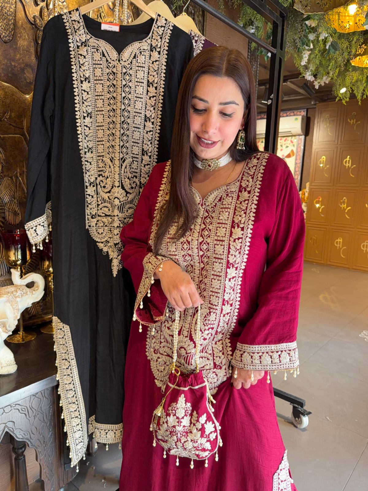 Traditional embroidered kurta