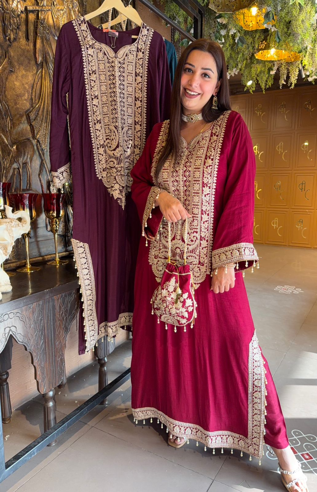 Traditional embroidered kurta