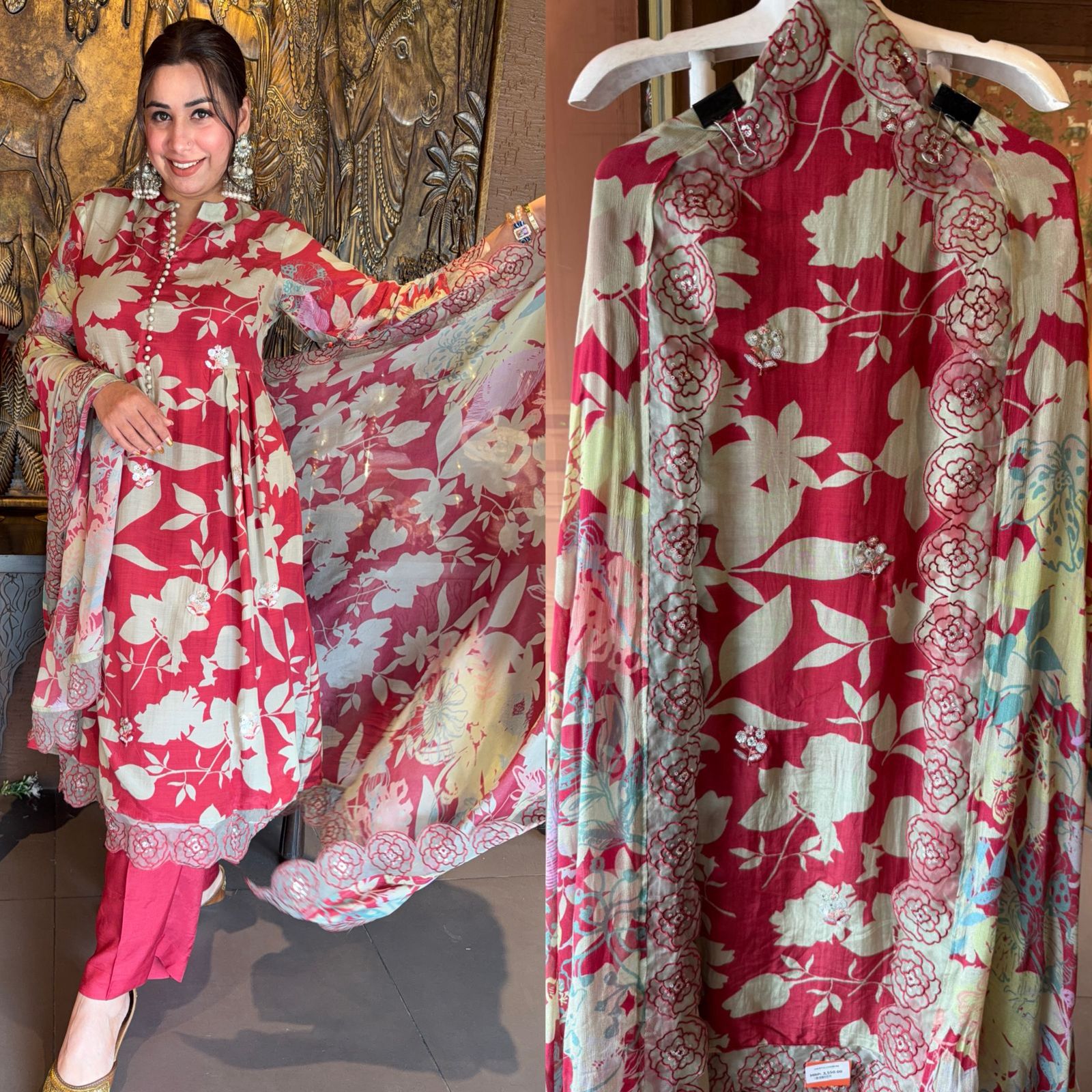 Pure Muslin Unstitched suit