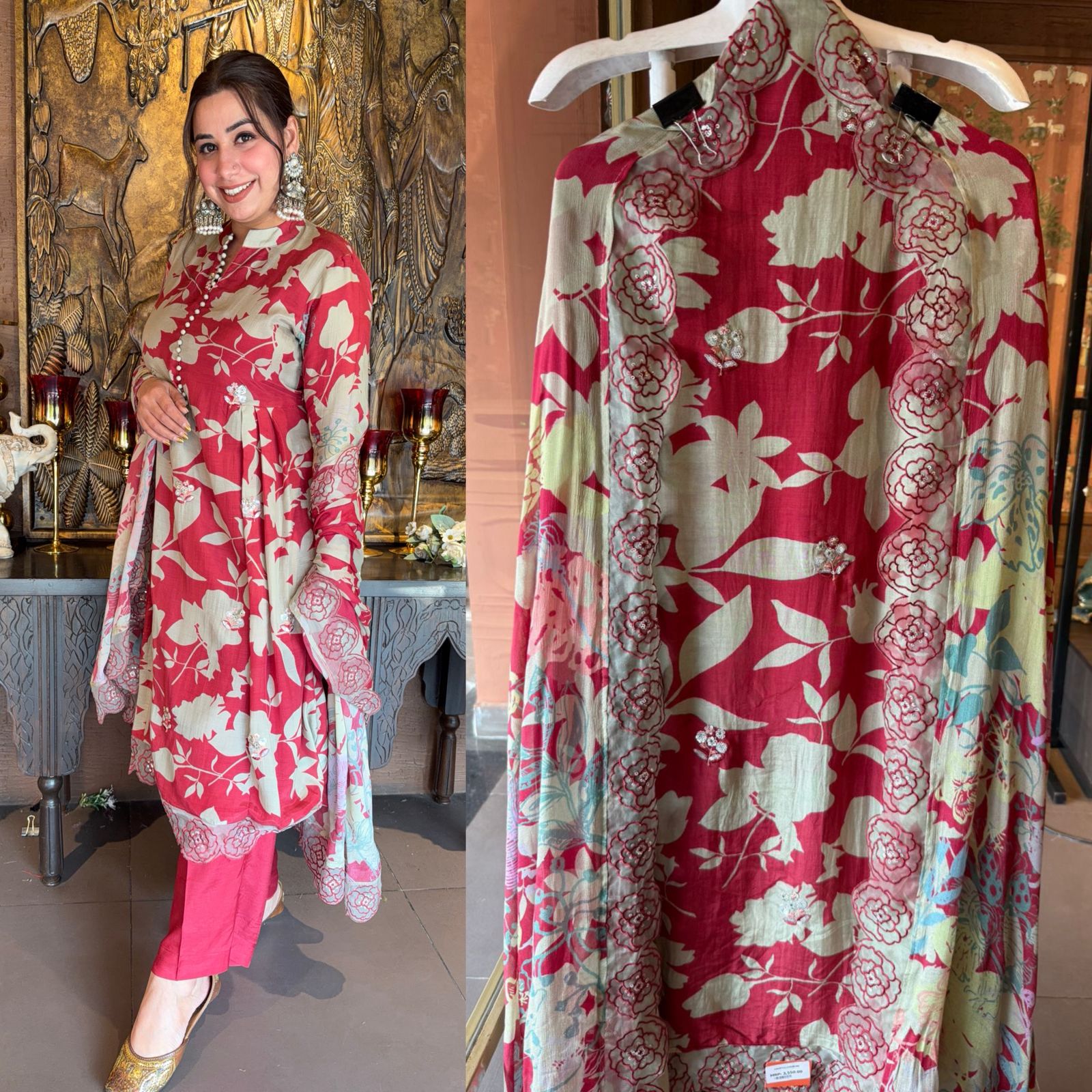 Pure Muslin Unstitched suit