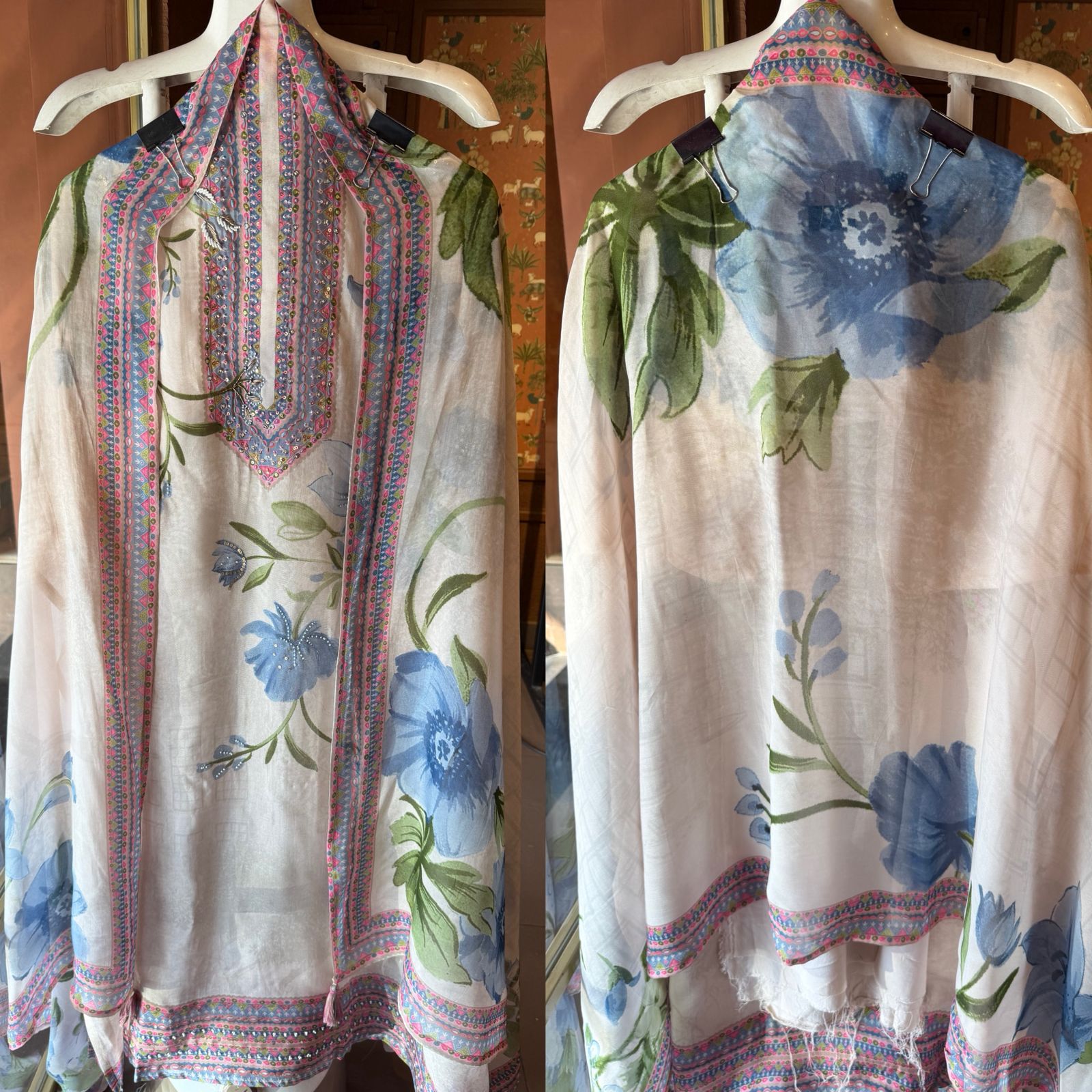 Organza Unstitched Suit