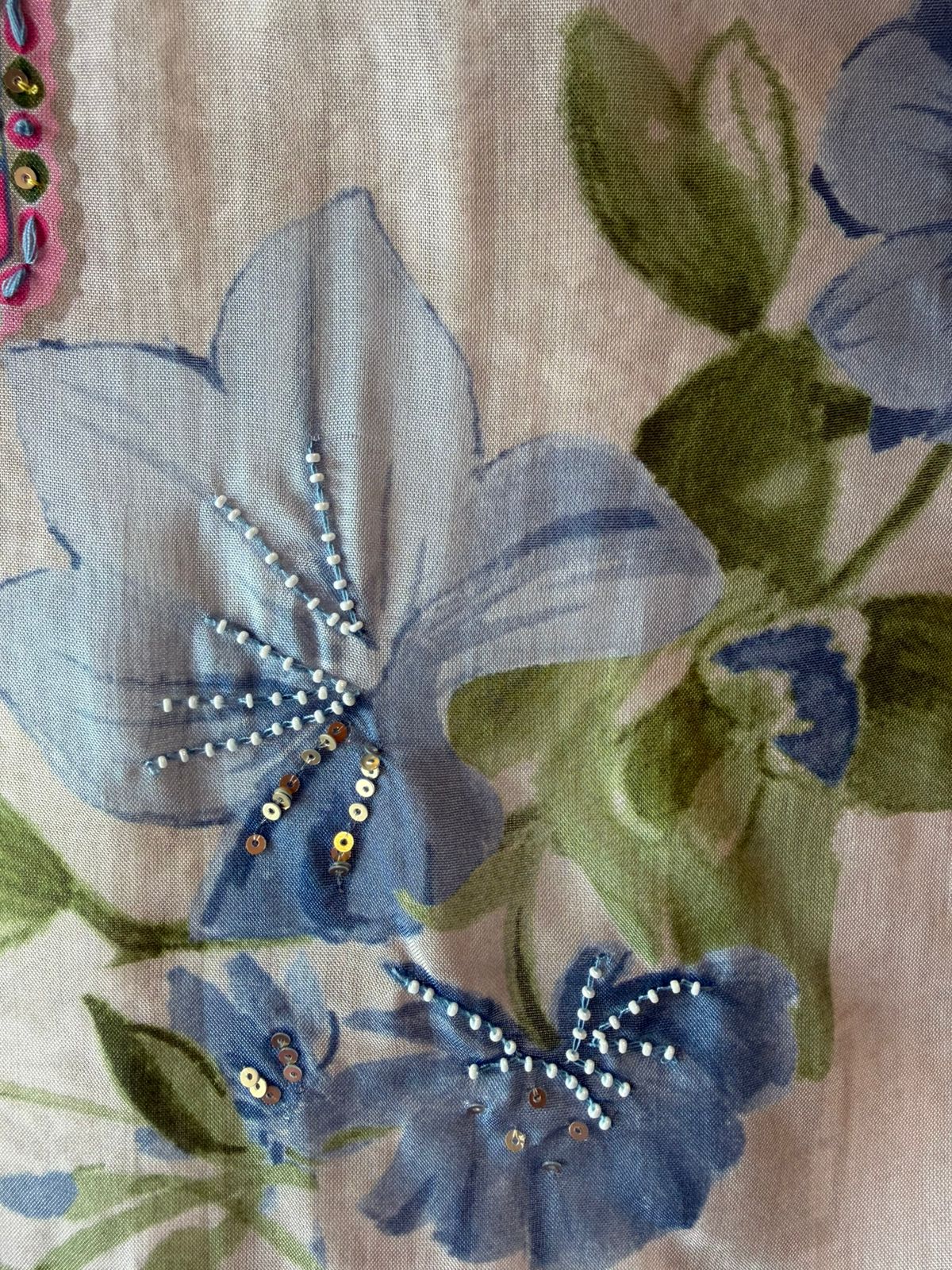 Organza Unstitched Suit