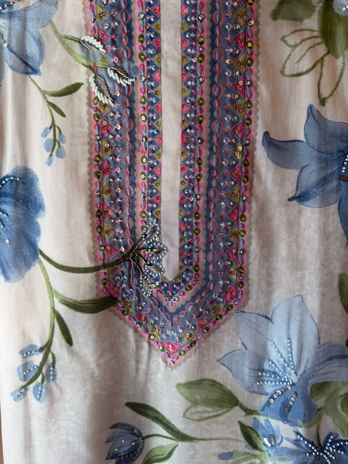 Organza Unstitched Suit