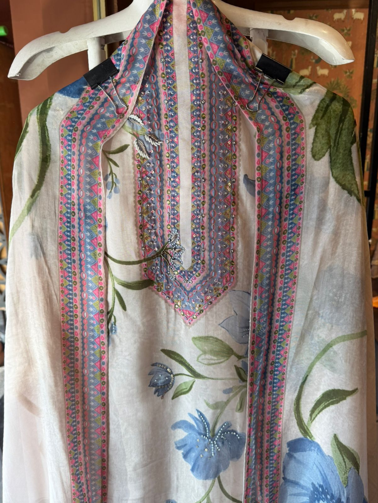 Organza Unstitched Suit