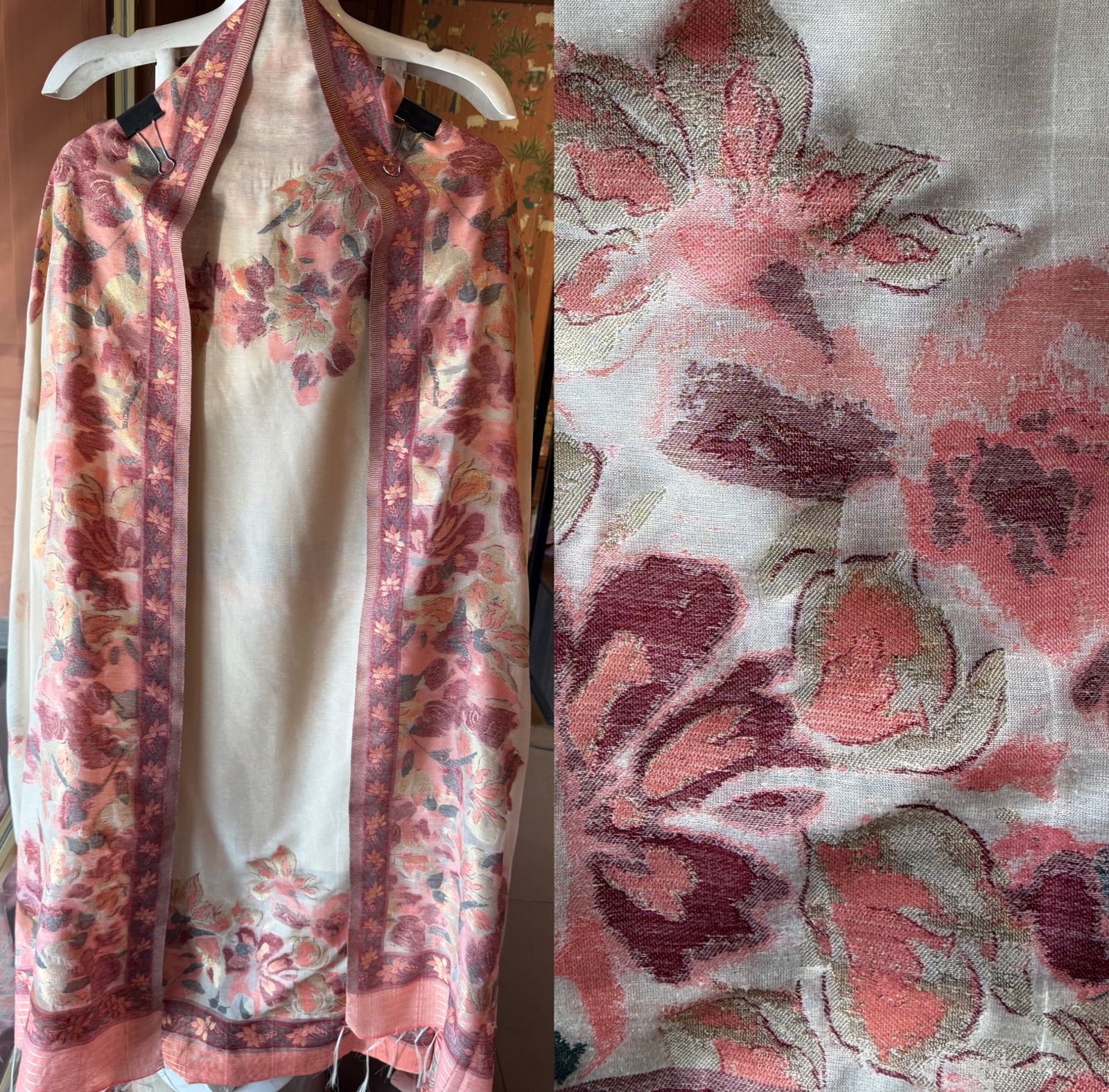 Premium Jamdaani Unstitched Silk Suit