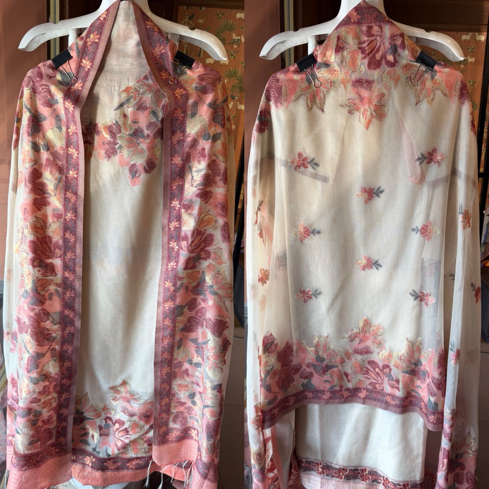 Premium Jamdaani Unstitched Silk Suit