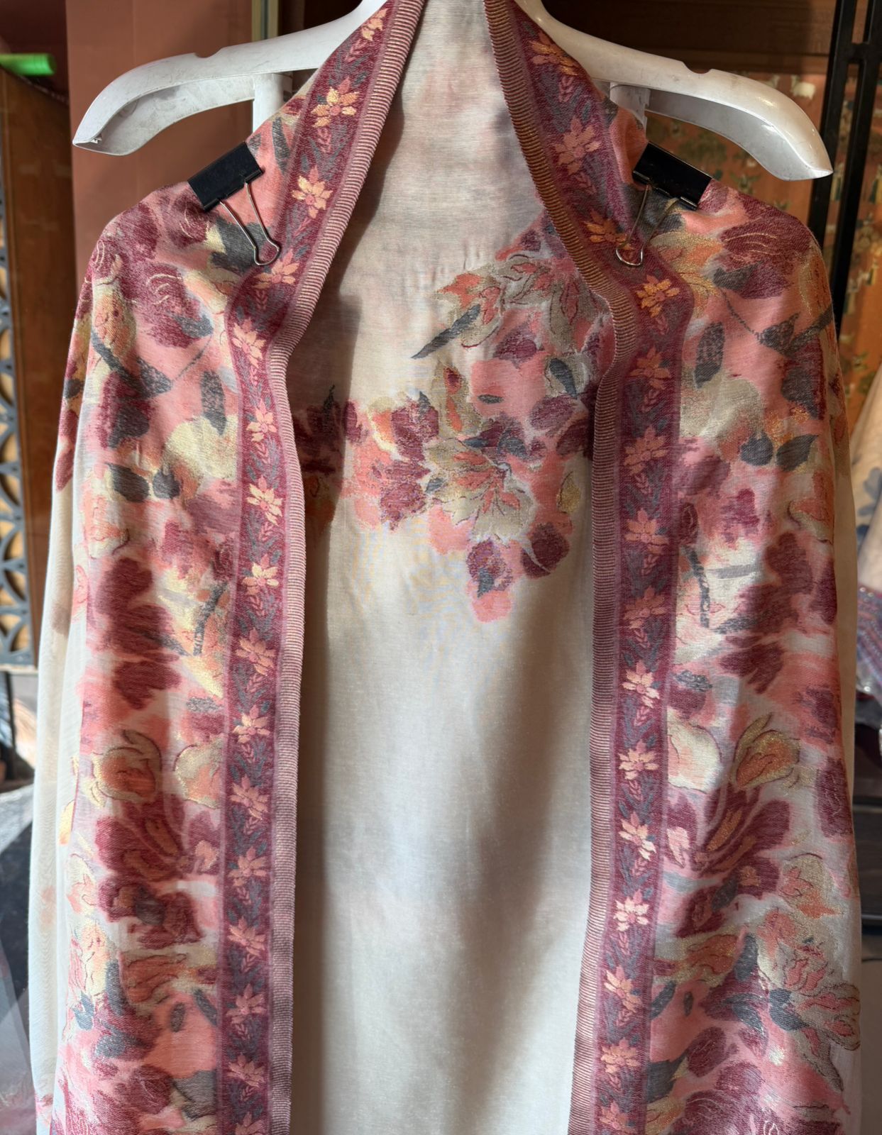 Premium Jamdaani Unstitched Silk Suit