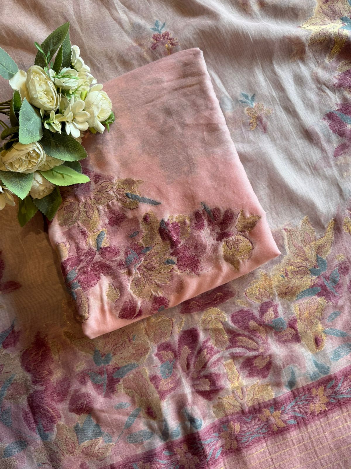 Premium Jamdaani Unstitched Silk Suit