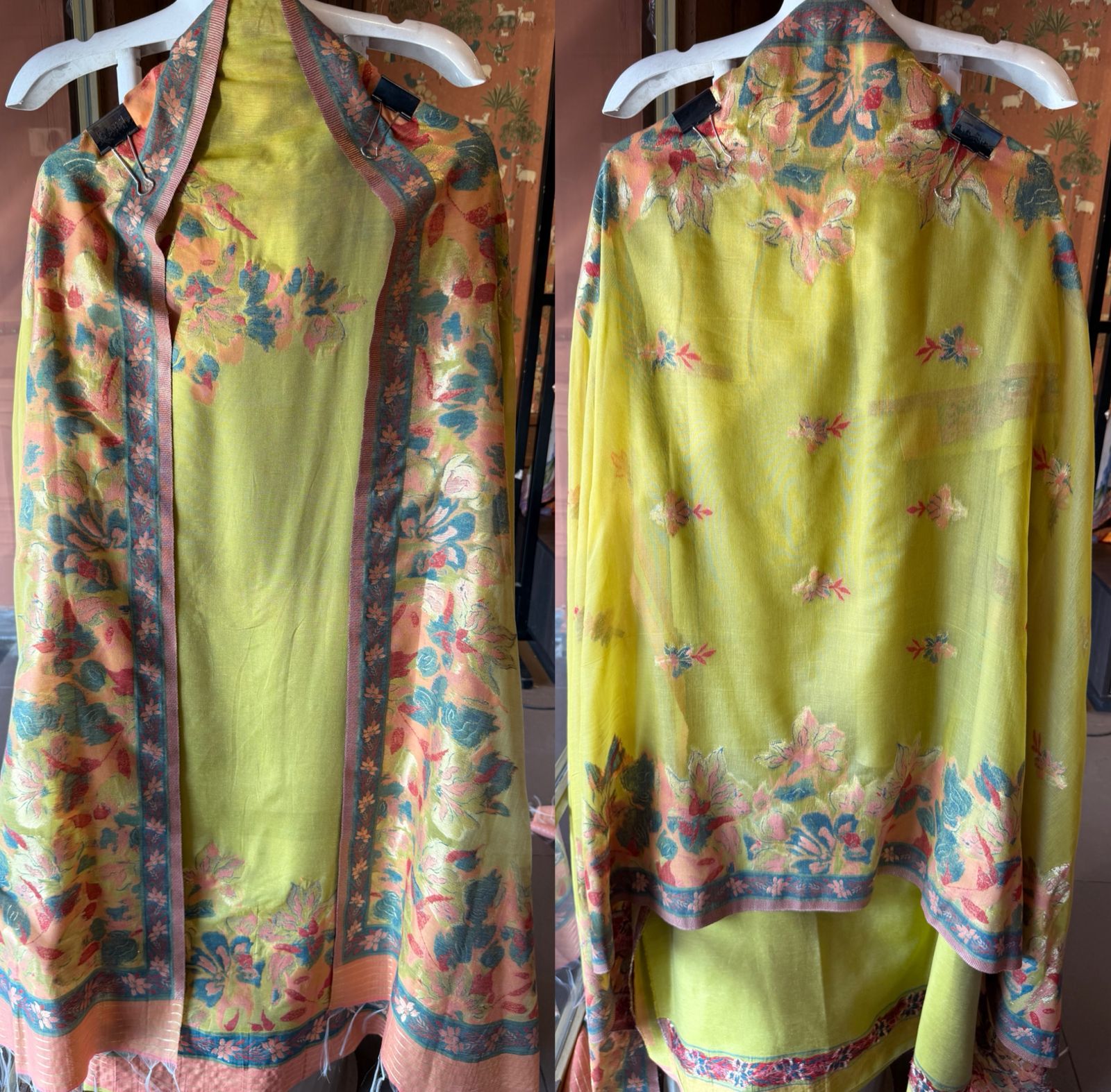 Premium Jamdaani Unstitched Silk Suit