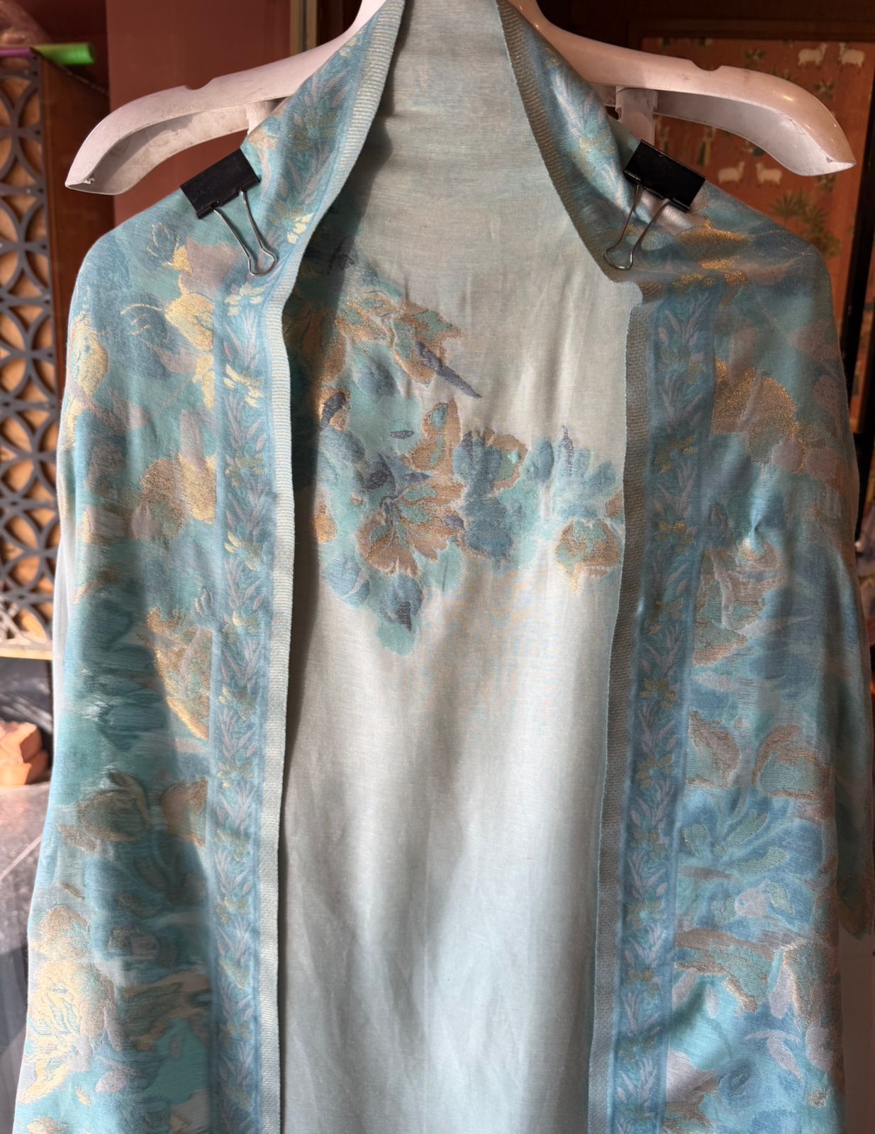 Premium Jamdaani Unstitched Silk Suit