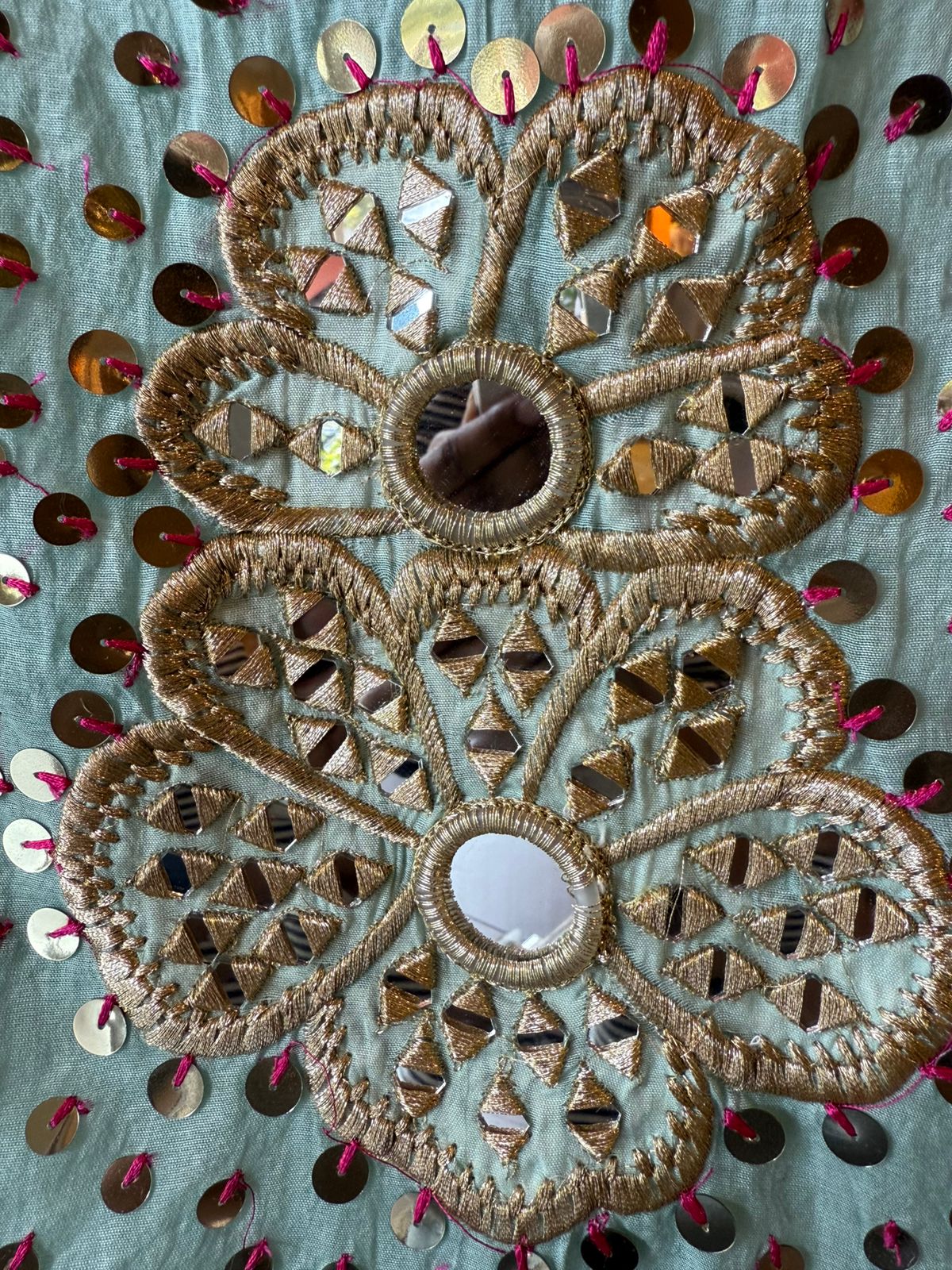 Heavily embellished traditional suit