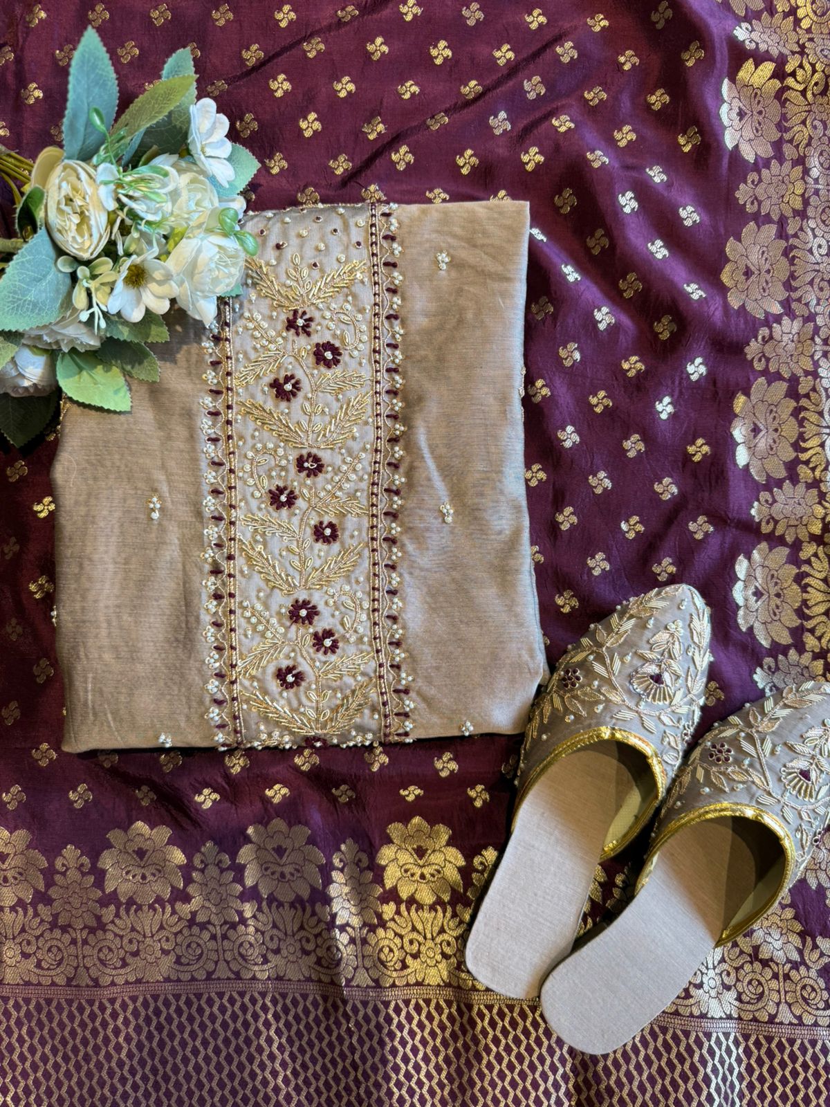 Pure chanderi Unstitched Shirt