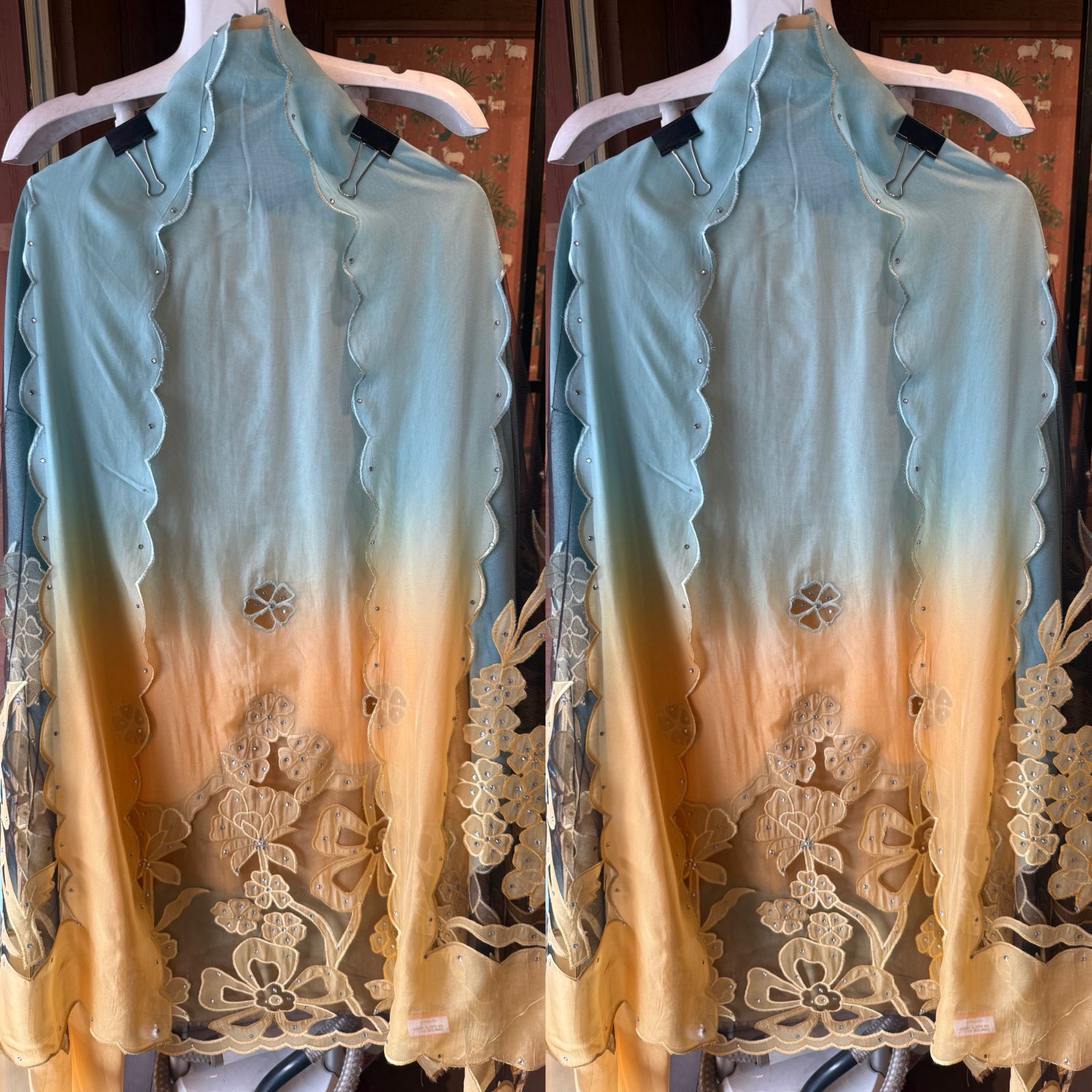 Ombré shaded Organza unstitched Shirt