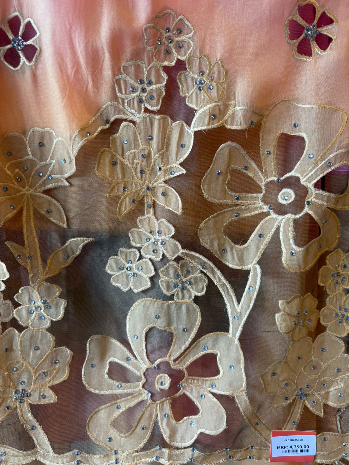 Ombré shaded Organza unstitched Shirt
